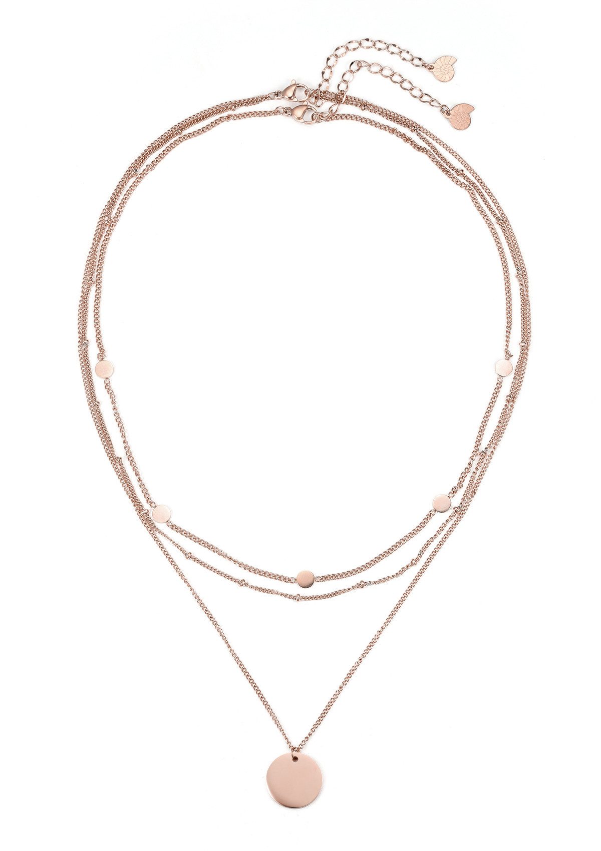 Hey Happiness Collier-Set Geo Plättchen Kette in Set, Layer Edelstahlkette, günstig online kaufen