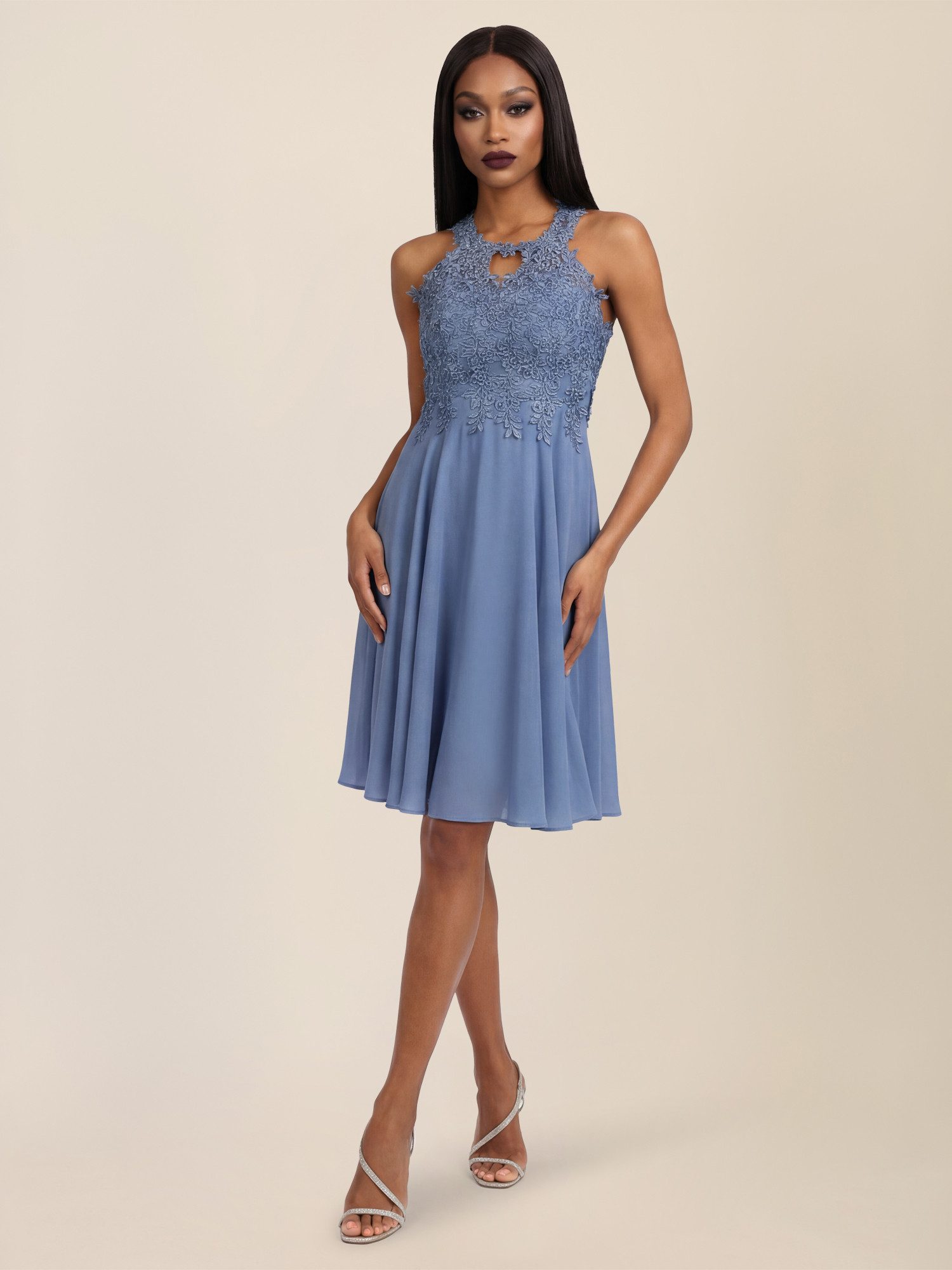 Apart Cocktailkleid mit floraler Spitzenpracht günstig online kaufen