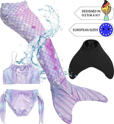Corimori Monoflosse »Meerjungfrauen-Flosse Mermaiding für Mädchen«, Merjungfrauen Schwimmflosse mit Bikini Set