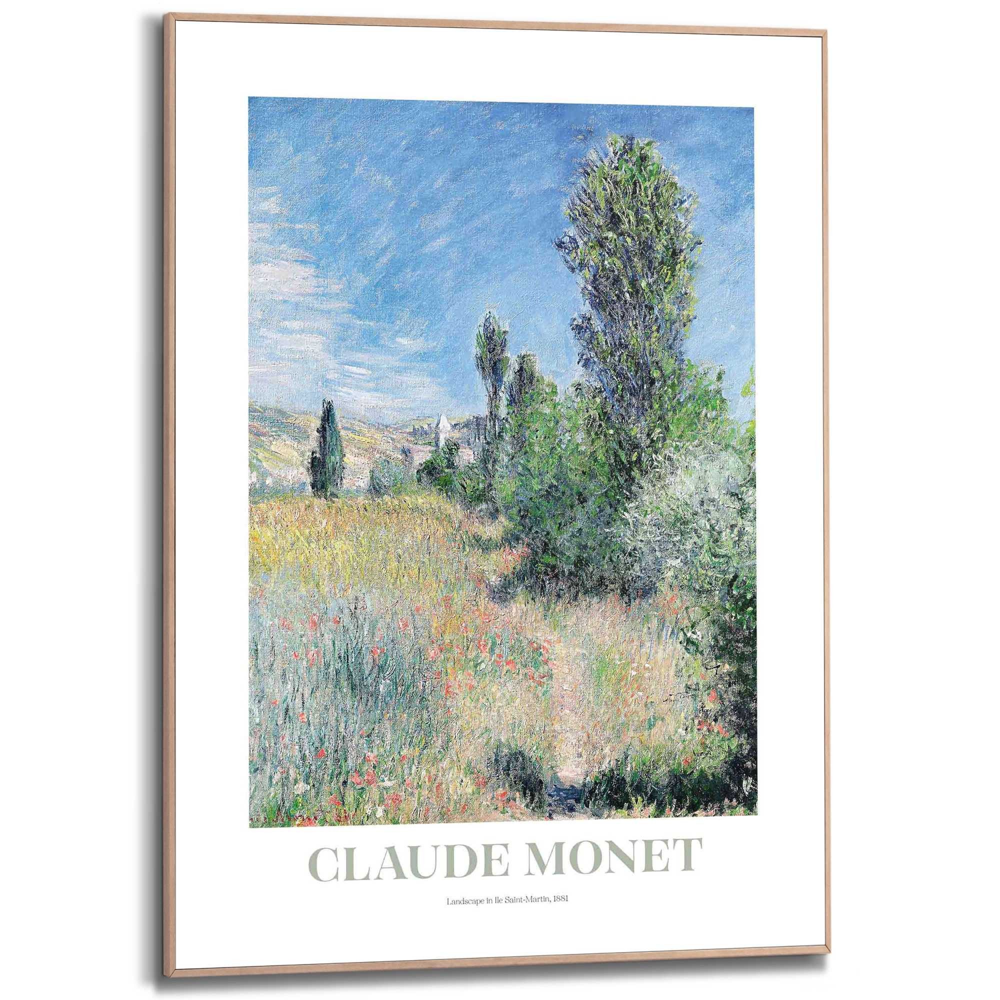 Reinders! Poster Monet - landscape in Ile Saint-Martin, Wohnzimmer - Blau - günstig online kaufen