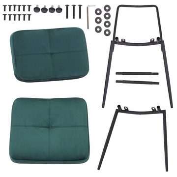 HOOZ Esszimmerstuhl 2er Set Esszimmerstühle mit Rückenlehne, Samtstoff mit Metallbeinen (Set, 2 St), 2 oder 4 Stück