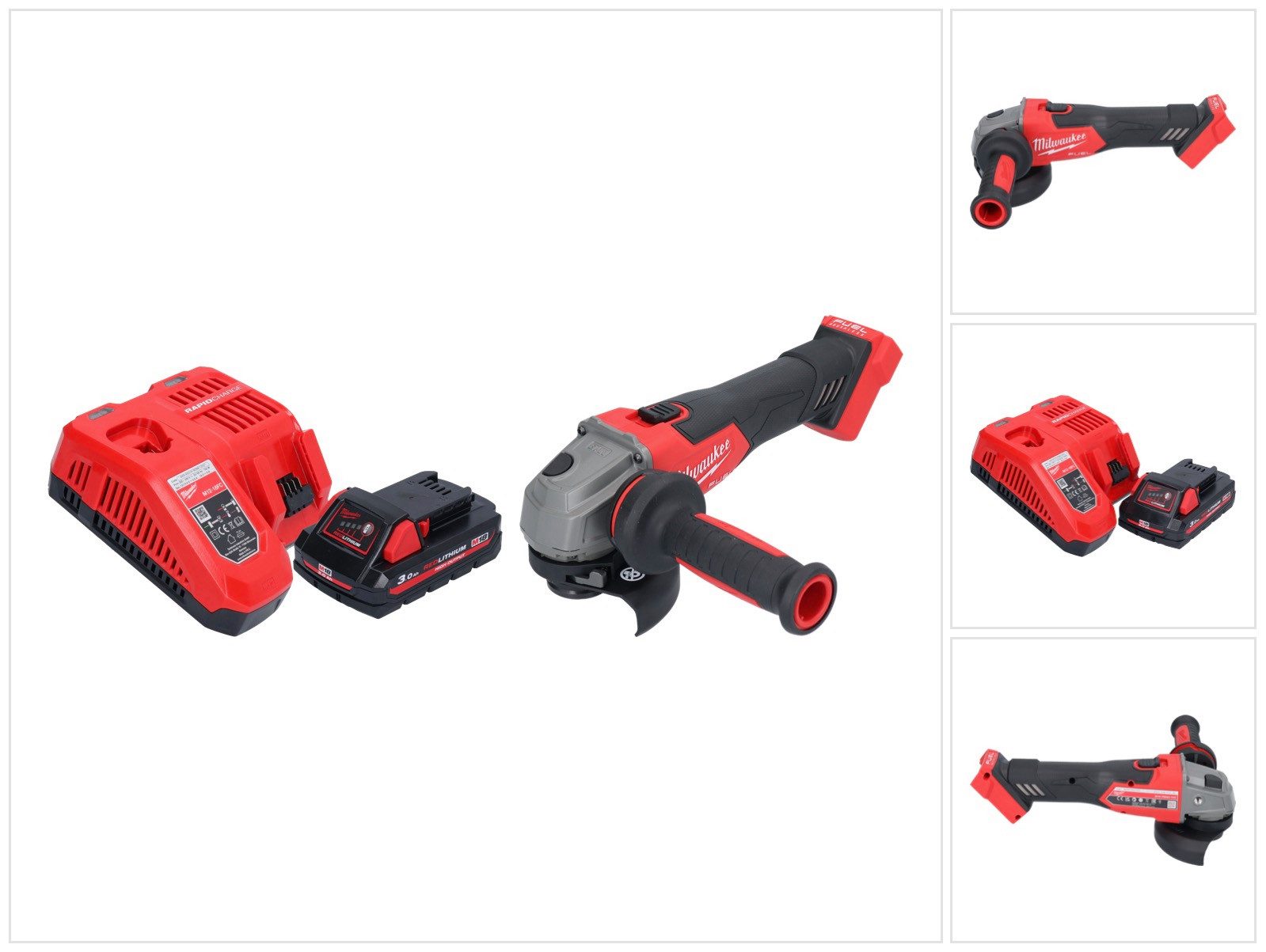 Milwaukee Akku-Winkelschleifer M18 FSAG115X-301 Akku Winkelschleifer 18 V 115 mm Brushless + 1x Akku