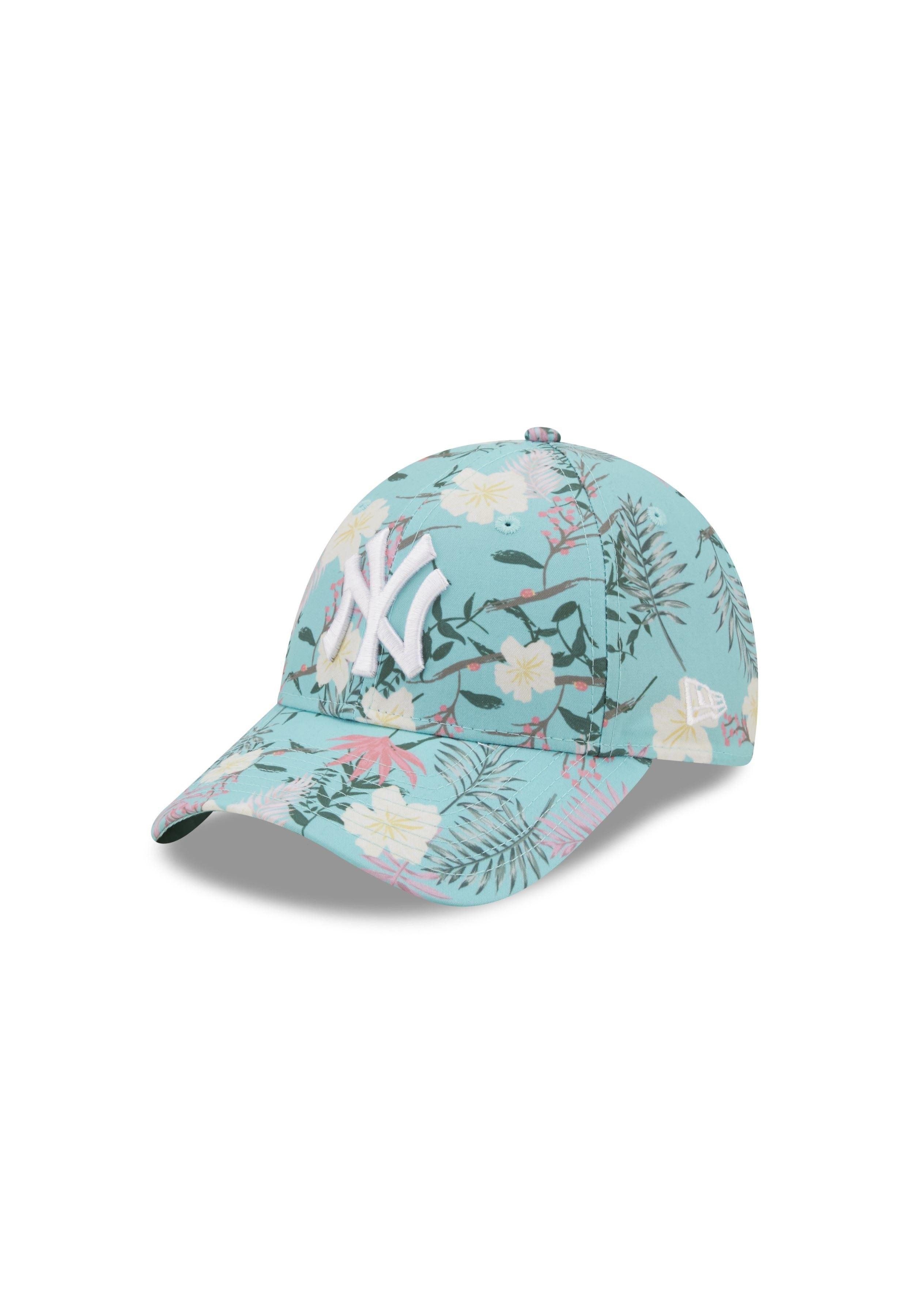 New Era Baseball Cap New York Yankees MLB Floral Turquoise 9Forty Adjustable Women Cap New (1-St)