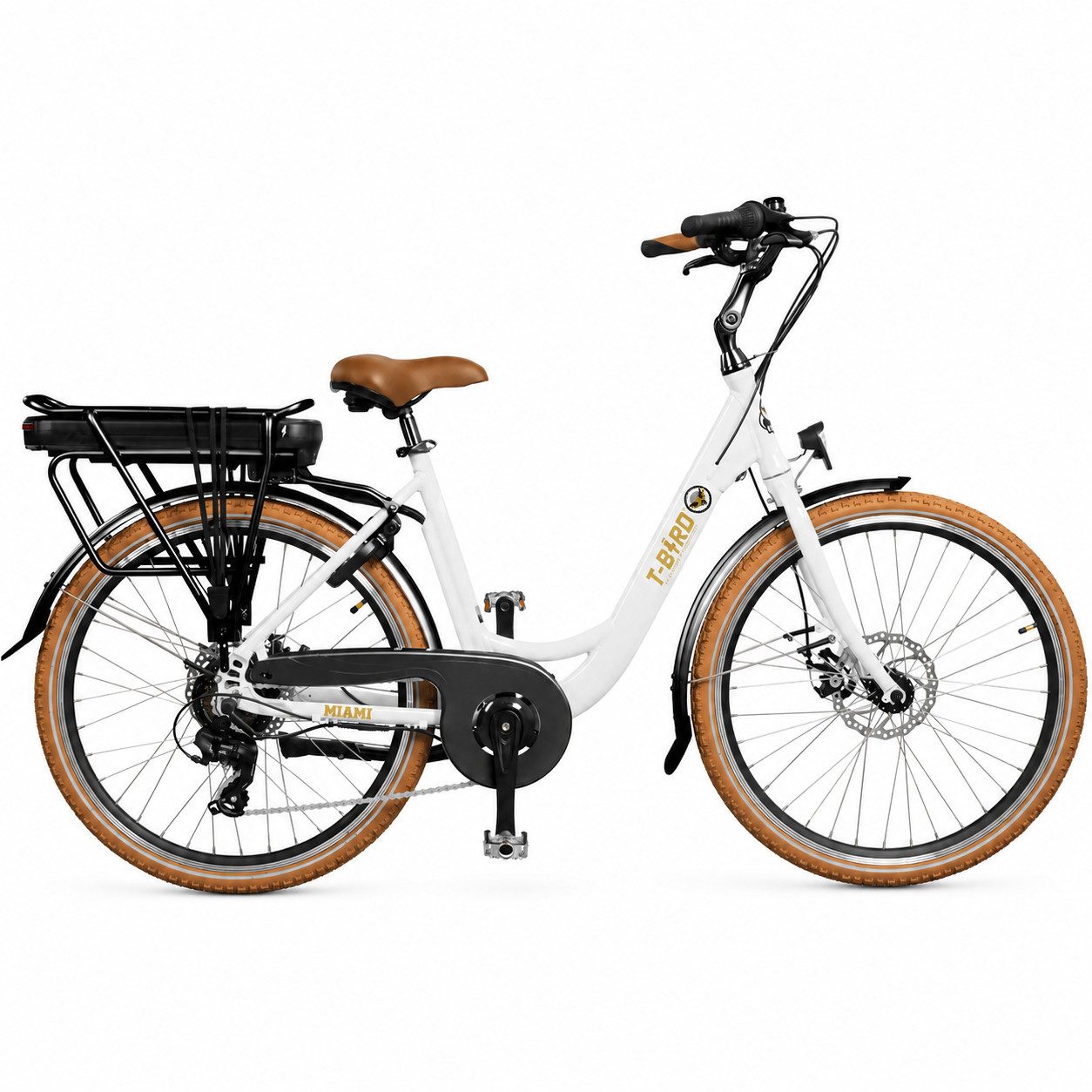 PixelPilot E-Bike Cityrad City E-Bike 26 Zoll, 36 V 14,4 Ah Samsung-Akku, Shimano 7-Gang, 7 Gang, Nabenmotor, 518,4 Wh