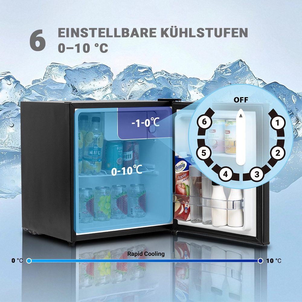 Smad Table Top Kühlschrank DSF-48B6E DSF-48B6E, 51 cm hoch, 45 cm breit, 6-stufigem Thermostat Kühlfach, 39 dB, für Schlafzimmer/Büro – Bild 5 von 5