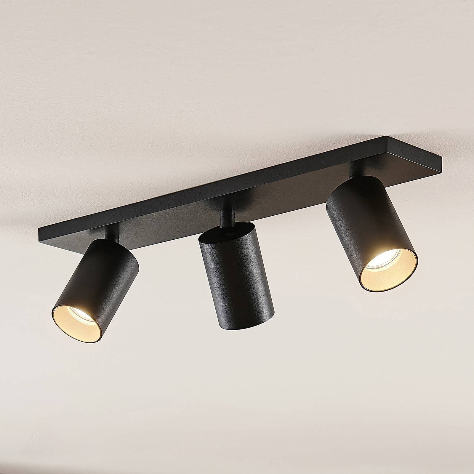 Arcchio Deckenstrahler Brinja, Metall, Schwarz IP20, 3 x 8 W LED