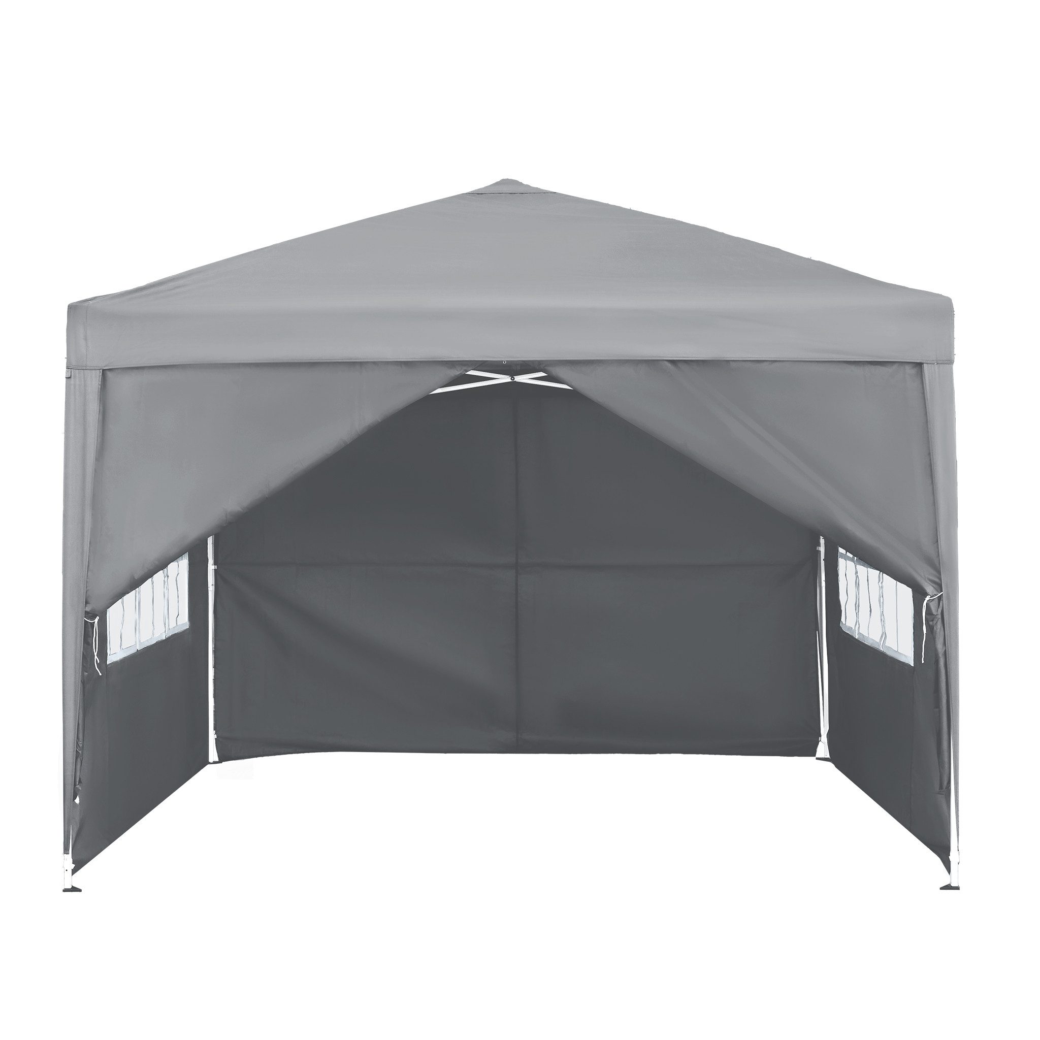 FIVMEN Partyzelt 2.5x2.5m Faltpavillon Gartenpavillon mit 4 Seitenteilen und Fenstern