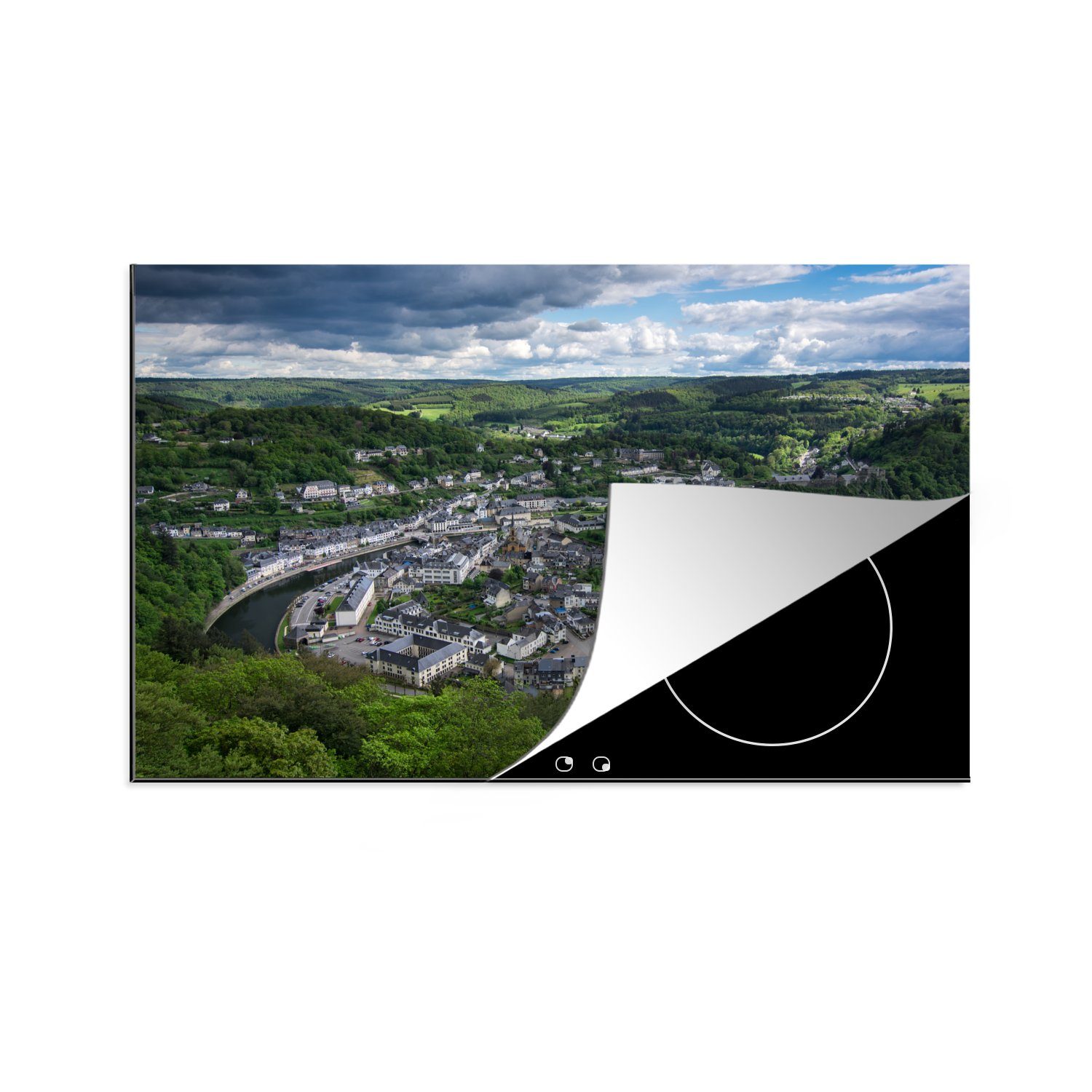 MuchoWow Herdblende-/Abdeckplatte Bouillon in den Ardennen, Vinyl, (1 tlg), 81x52 cm, Induktionskochfeld Schutz für die küche, Ceranfeldabdeckung