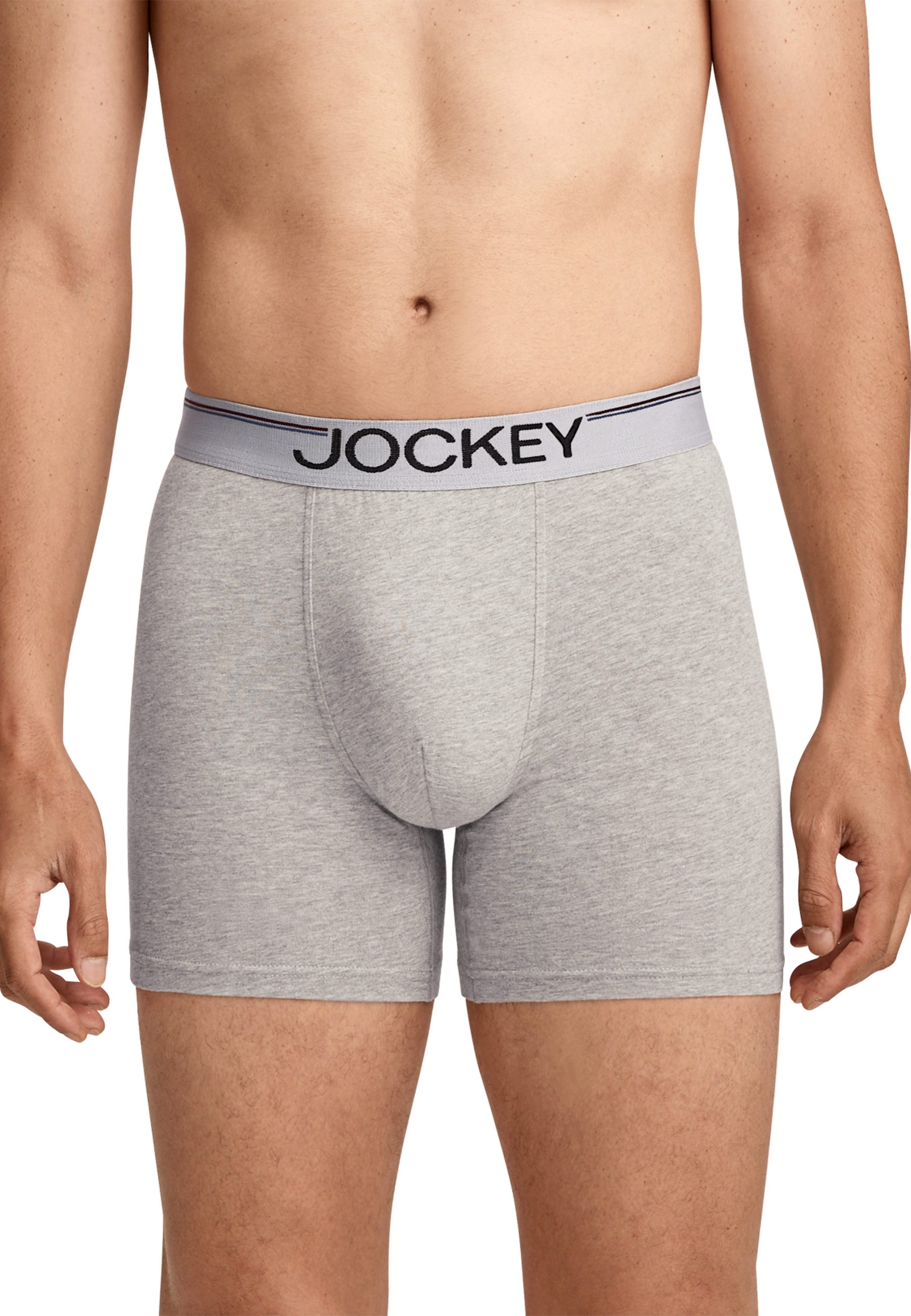 Jockey Langer Boxer Cotton Stretch (3er Pack) eng anliegend, hoher Tragekomfort