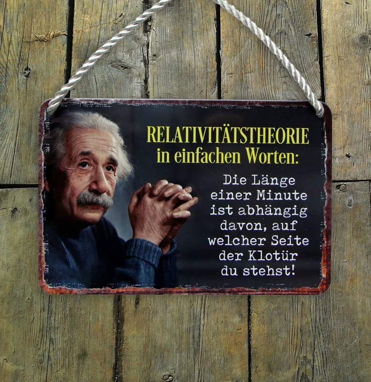 schilderkreis24 Metallschild Blechschilder Relativitätstheorie in einfach W günstig online kaufen