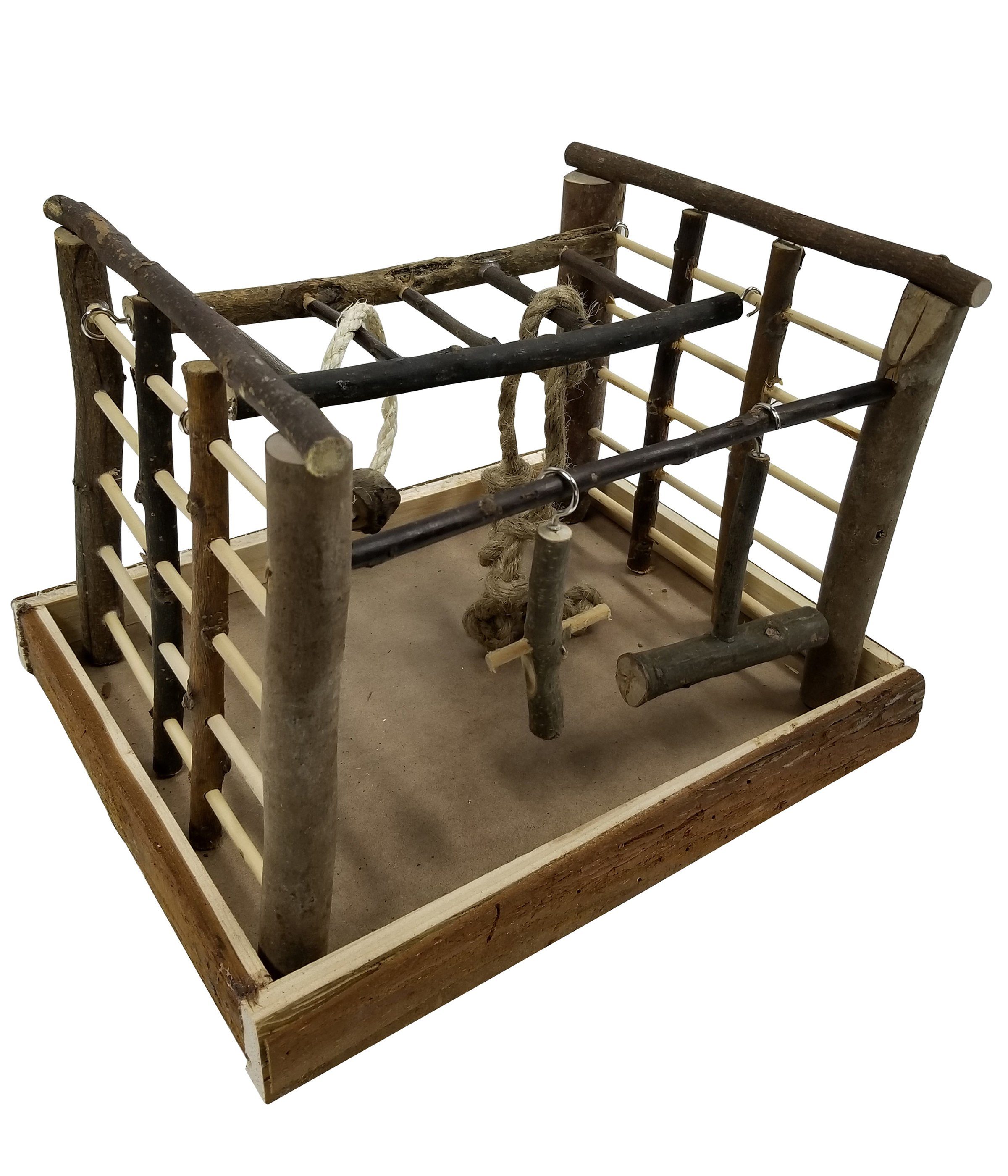 Tier-Beschäftigungsspielzeug Vogelspielplatz Matchfield für Ziervögel, 35 x 29 x 25 cm