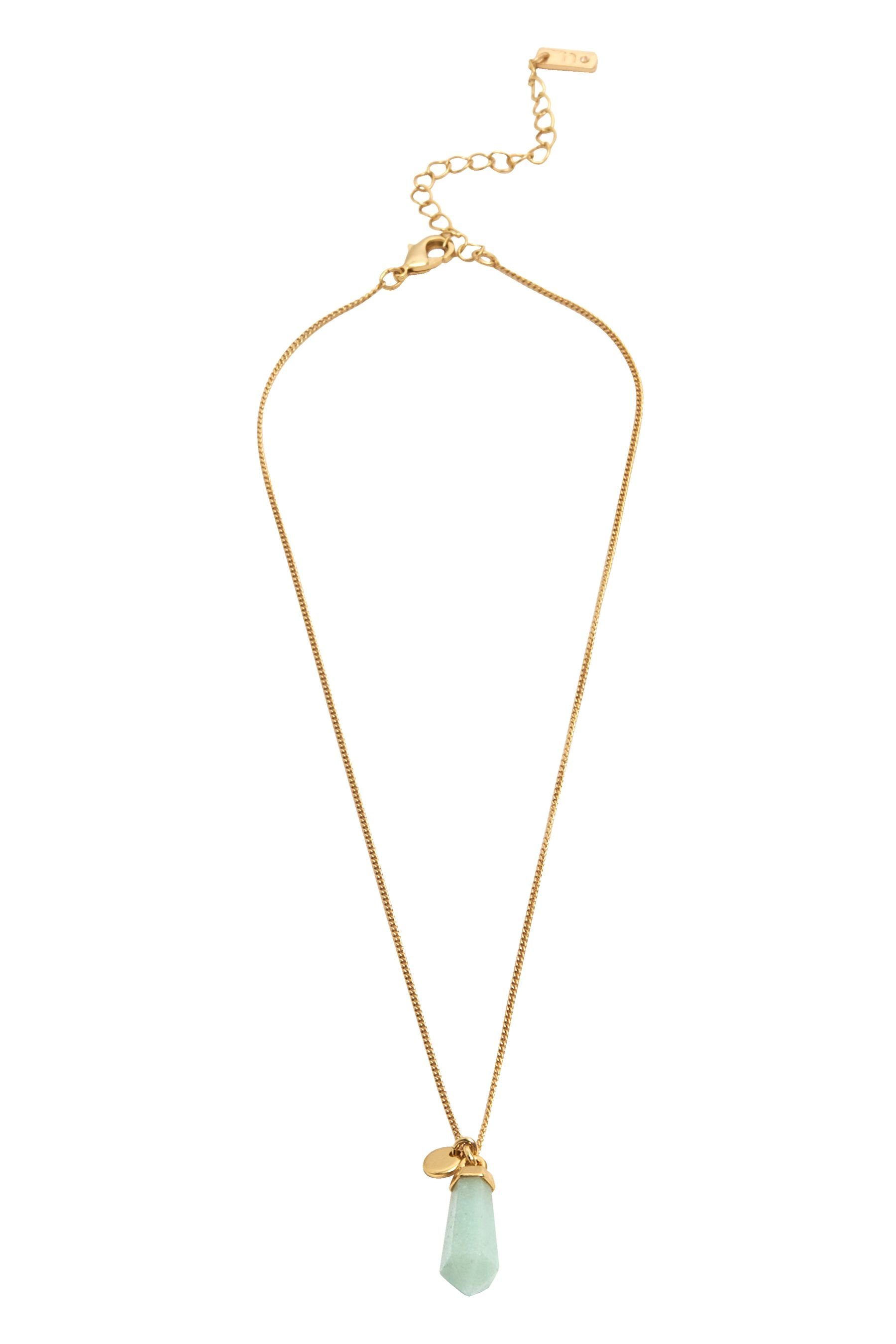 Next Collier Halskette (1-tlg) Labradorit Plated mit Gold Halbedelsteinen Plated/Silver