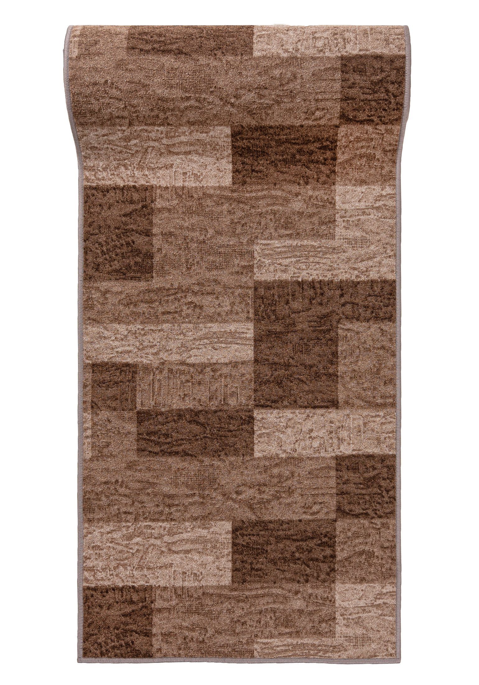 Mazovia Läufer Läufer Teppichläufer Brücke - Vorzimmer Küche - Beige, 80 x 100 cm, Kurzflor, Rutschfest, Meterware, Verschiedene Größen