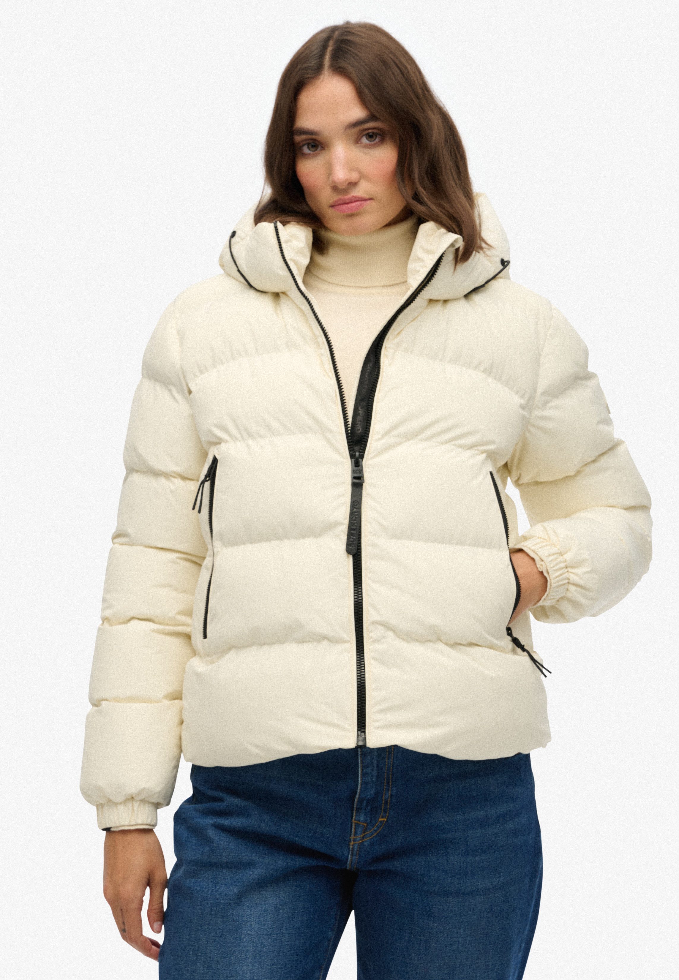 Superdry Steppjacke HOODED SPORTS PUFFER JACKET günstig online kaufen