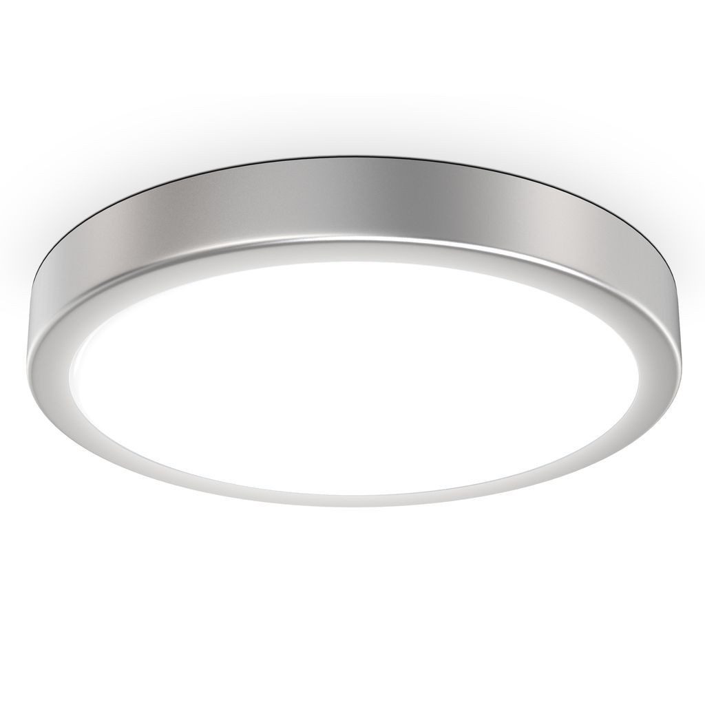 B.K.Licht Deckenleuchte moderne LED Deckenlampe Ø 28 cm silber - BKL1519, LED fest integriert, 4000K - Neutralweiß