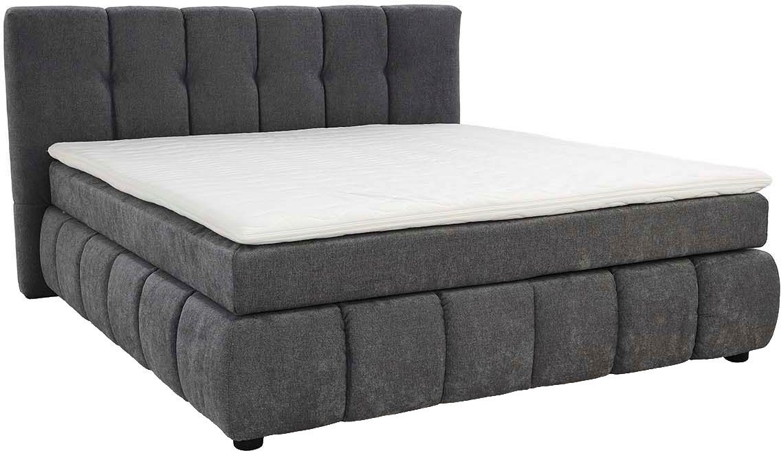 Jockenhöfer Gruppe Boxspringbett Cora, Wende-Bonell-Federkern-Matratze (H2/H3), PU-Schaum Topper