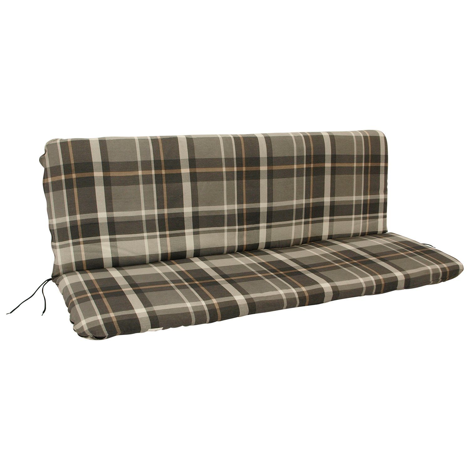 DEGAMO Bankauflage SEATTLE, (1 St), 3-sitzer 138x88cm, grau/beige kariert