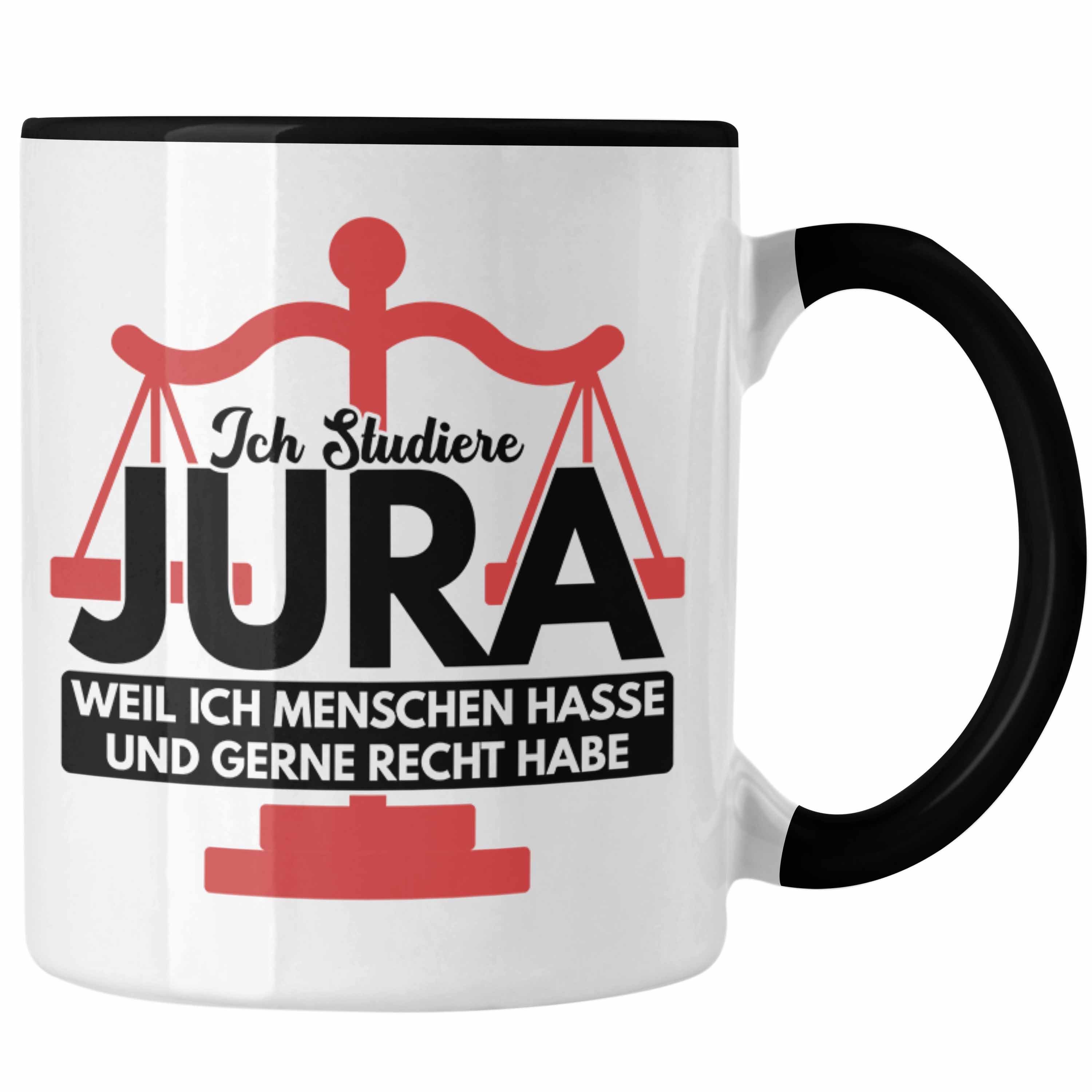 Trendation Tasse Trendation - Jura Tasse Geschenk Spruch Jurist Geschenkidee Anwalt Jur Schwarz