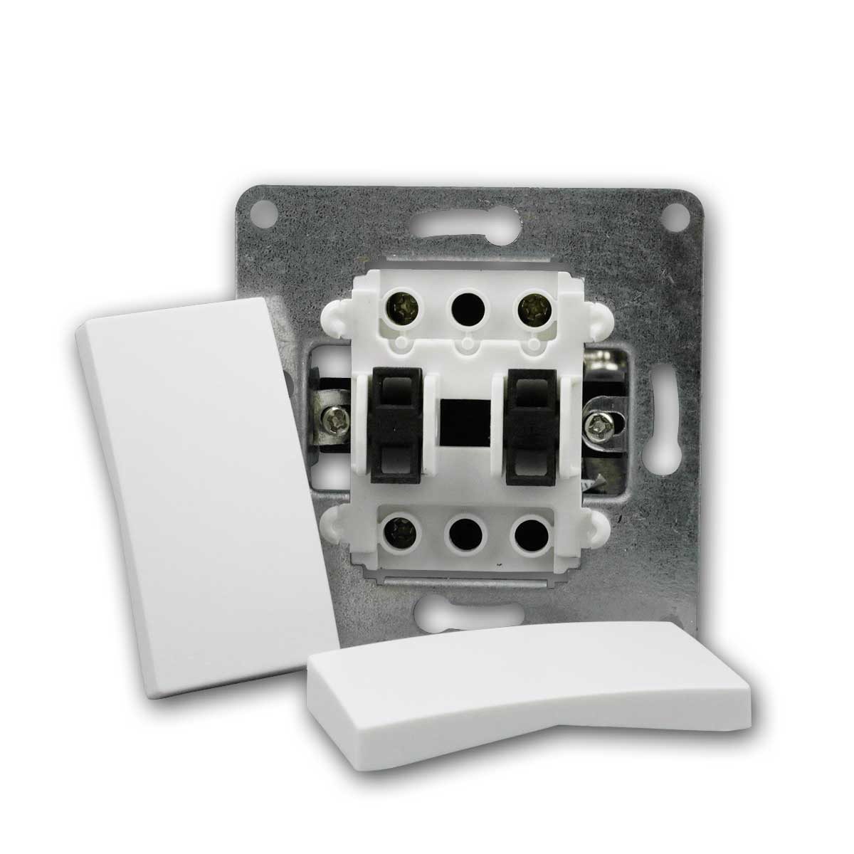 McPower FLAIR Serienschalter weiß, 250V~/10A, unterputz Unterputzschalter