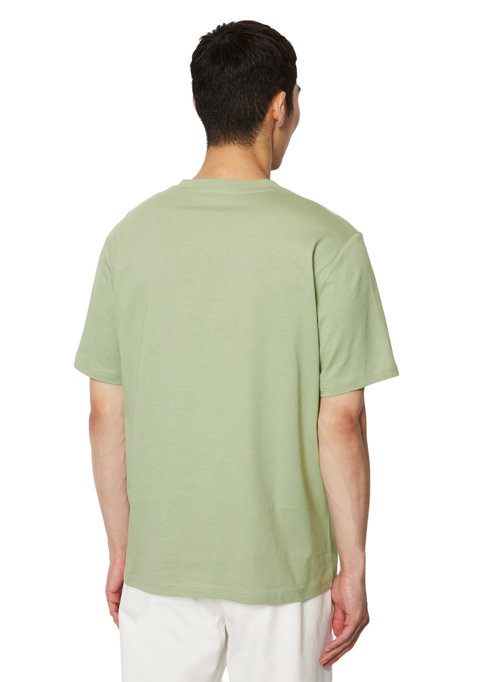 print, ribbed T-shirt, rainee short sleeve, Marc logo collar O'Polo T-Shirt