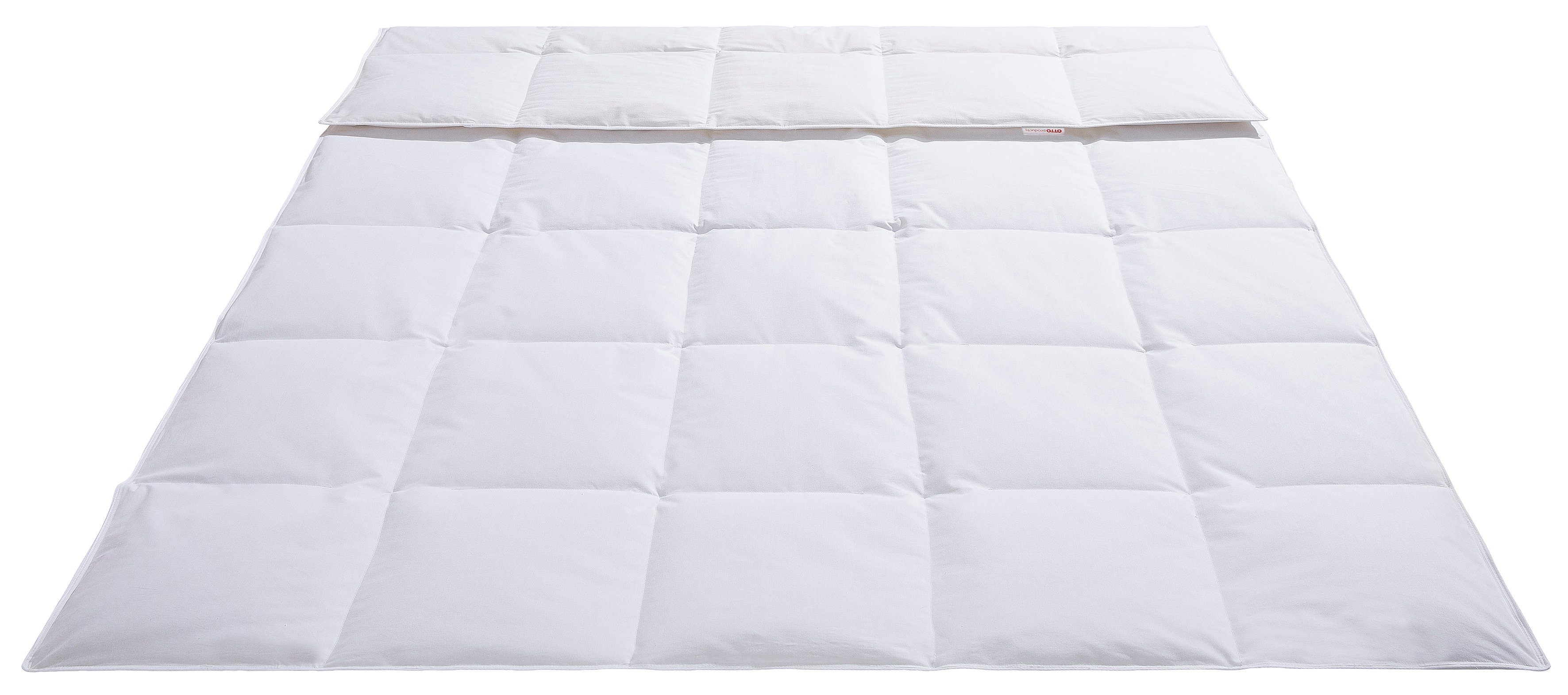 OTTO products Daunenbettdecke Jannika, Füllung: 80% Daunen & 20% Federn, Bezug: 100% Baumwolle, plastikfreie Verpackung