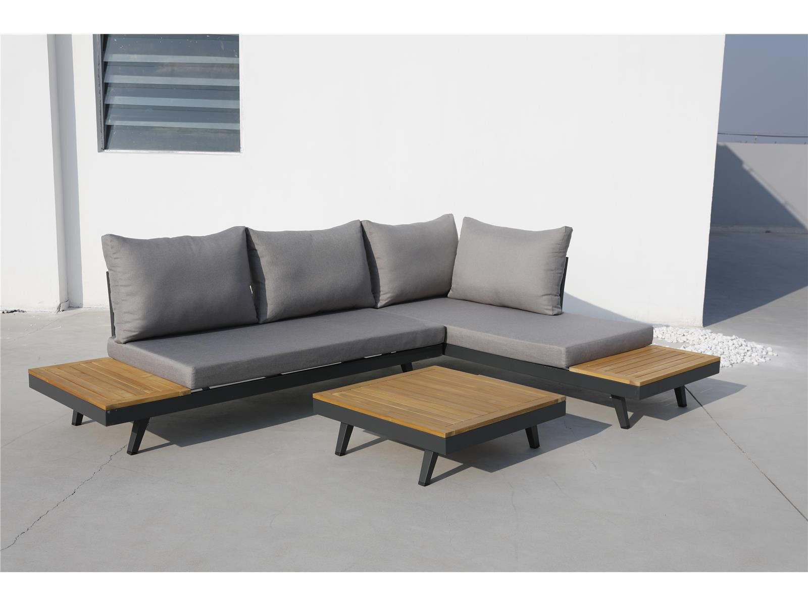 GreenSpirit Loungeset Lounge-Set NAXOS, 3-teilig, Aluminium, Green Spirit®