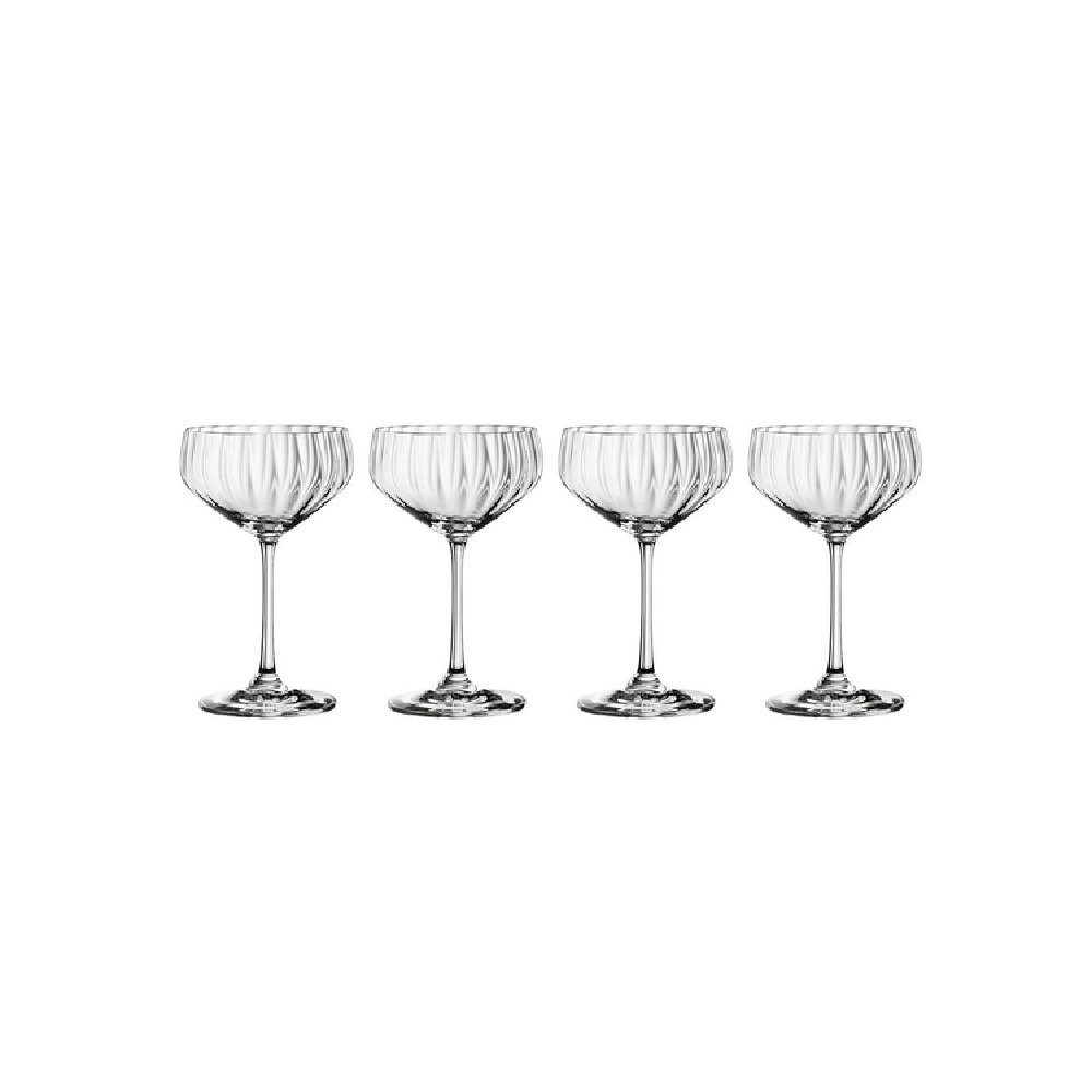 SPIEGELAU Sektglas Spiegelau Lifestyle Coupette 310 ml 4er Set, Kristallglas