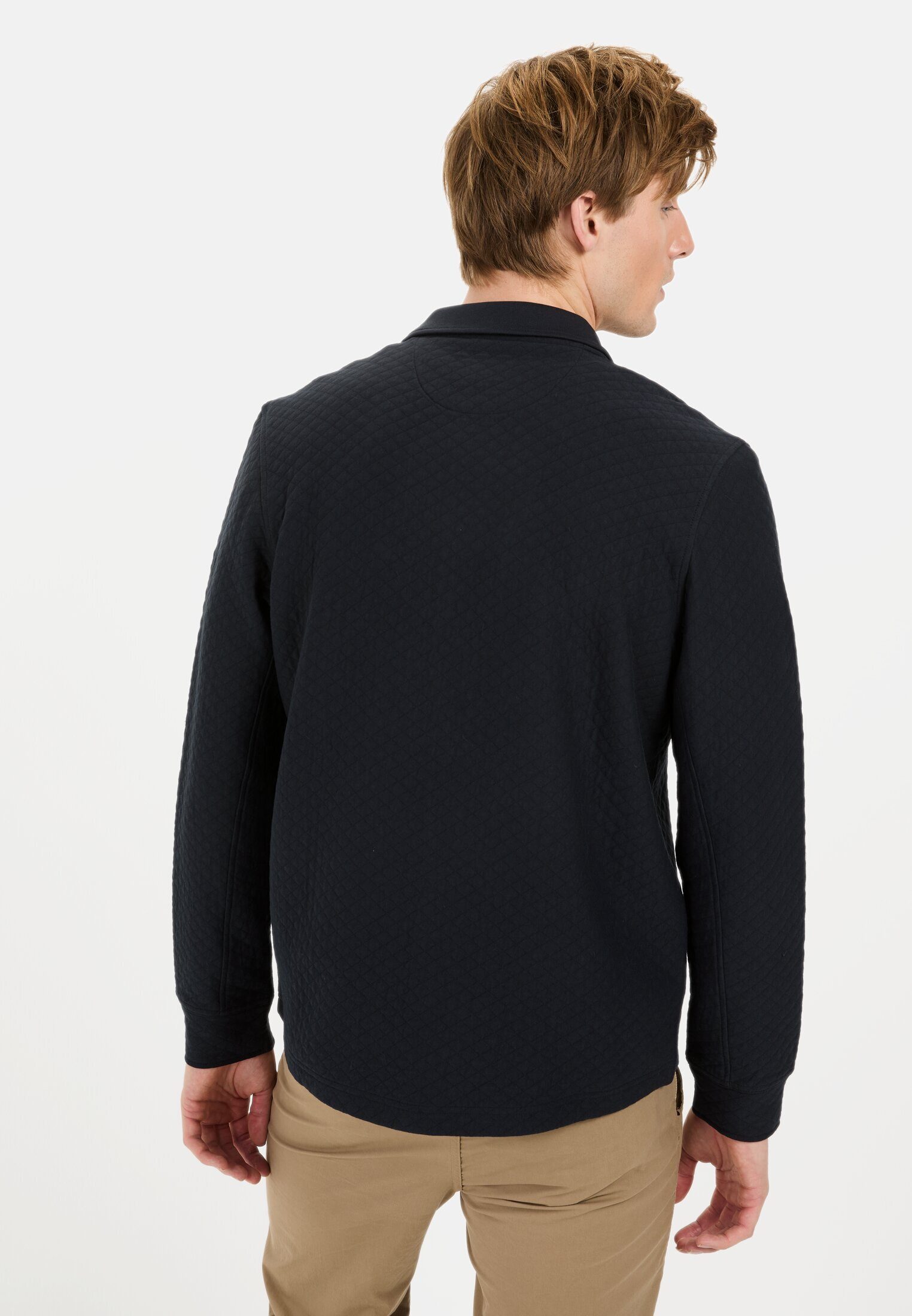 camel active Sweatjacke mit Brusttaschen Langarm Kentkragen günstig online kaufen