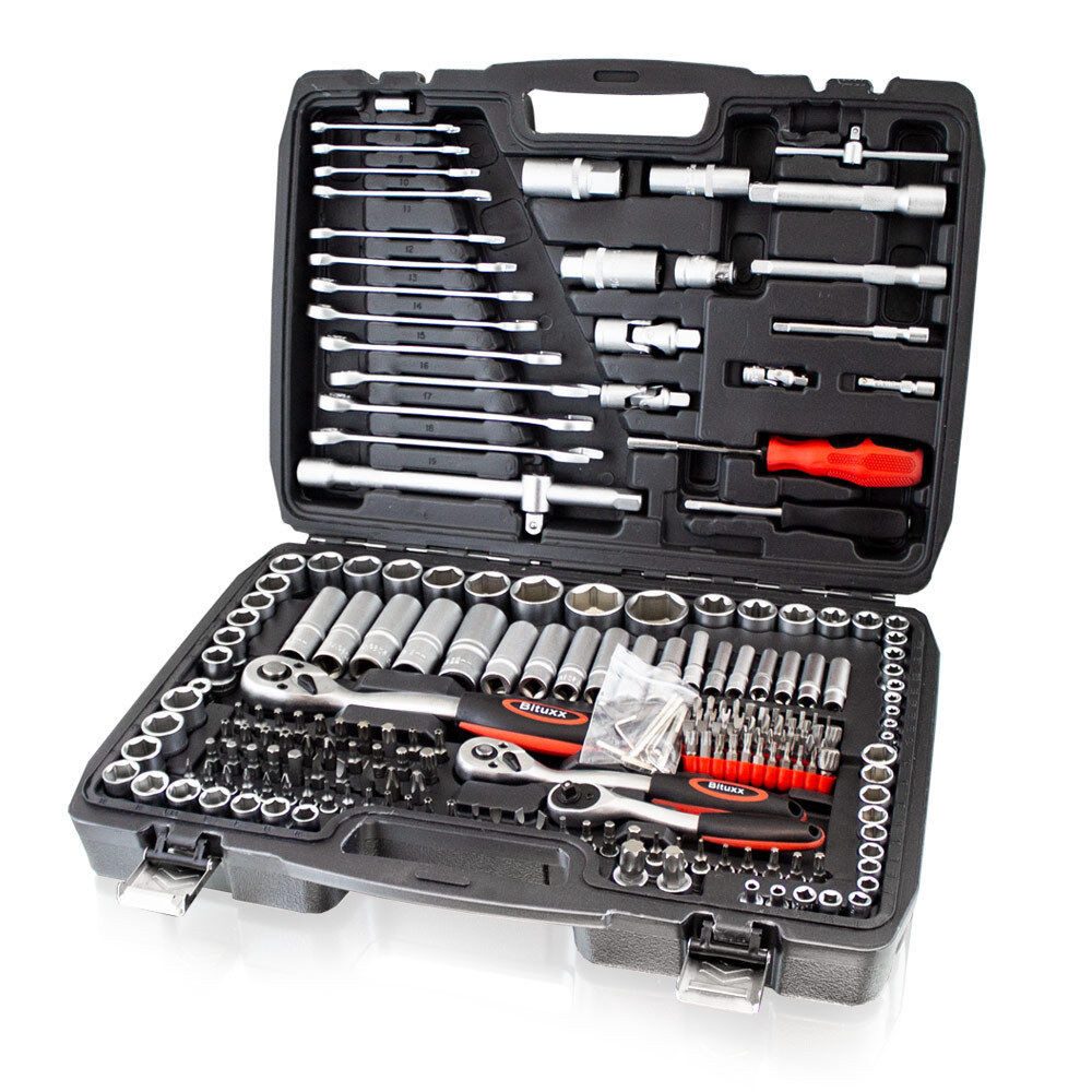 Bituxx Werkzeugset Ratschenkoffer 215 tlg., (Ratschen Set, 215-tlg., Ratschenkoffer mit umfangreichem Zubehör MS-15901)