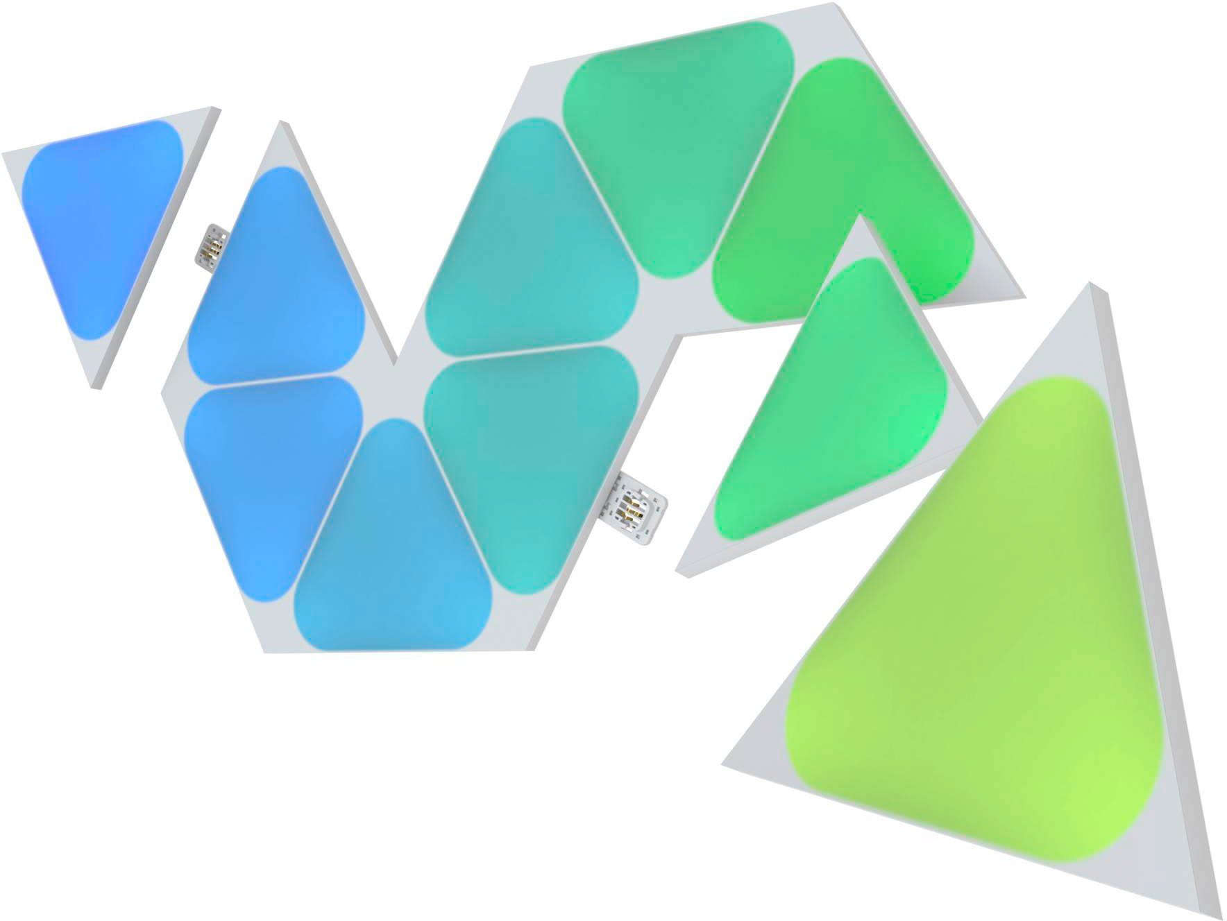 nanoleaf LED Panel Triangles, Dimmfunktion, LED fest integriert, Farbwechsler, Expansion Pack - 10 PK, Erweiterung zum Starter Kit