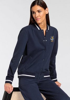 DELMAO Sweatshirt -Jacke mit Druckknöpfen im sportiven Stil