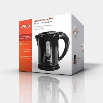 LIVOO Wasserkocher LIVOO Mini-Wasserkocher 0,8 Liter 1100 Watt Füllstandsanzeige DOD114N