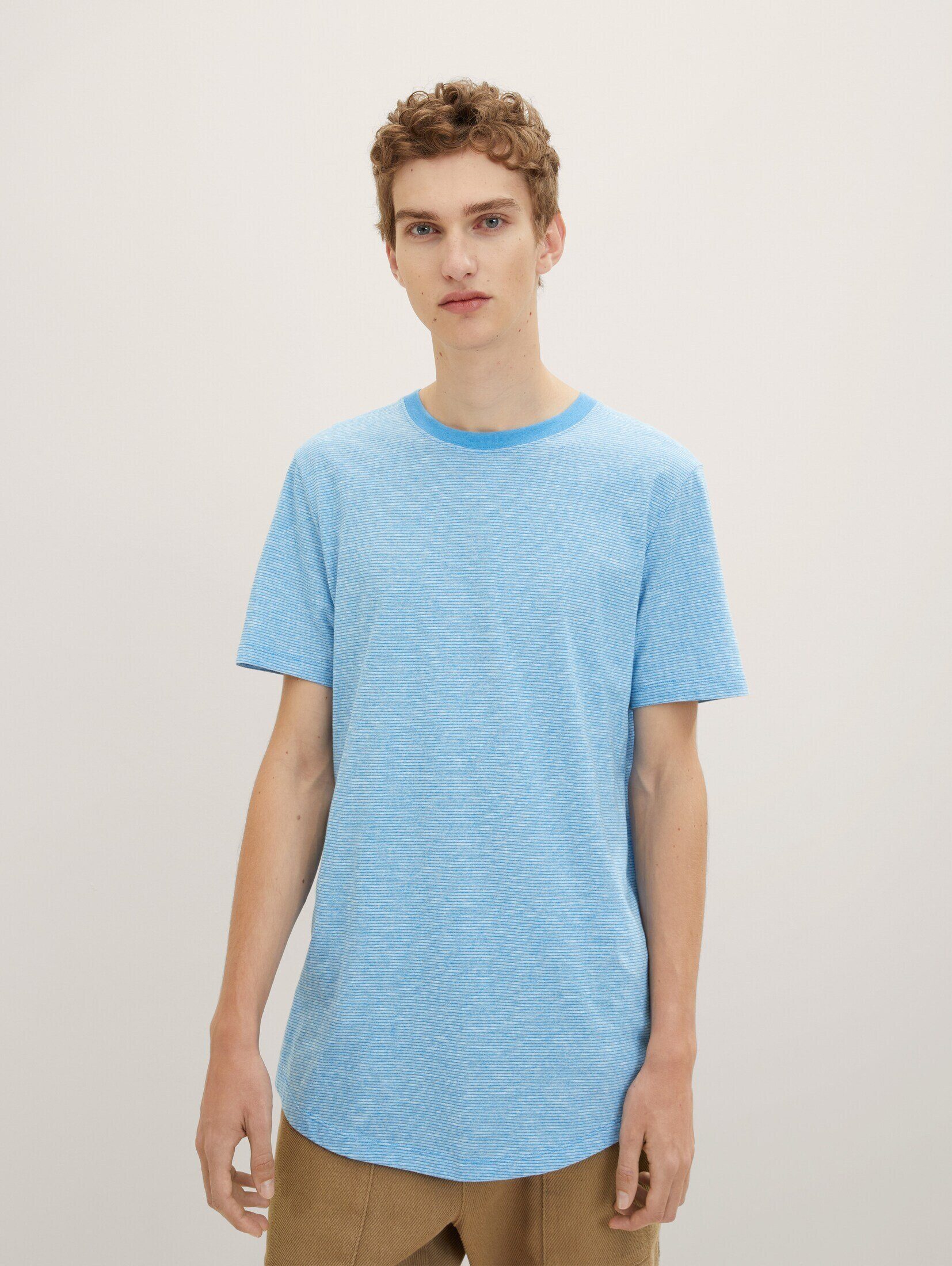 TOM TAILOR Denim T-Shirt Gestreiftes rainy T-Shirt blue sky mini Long stripe