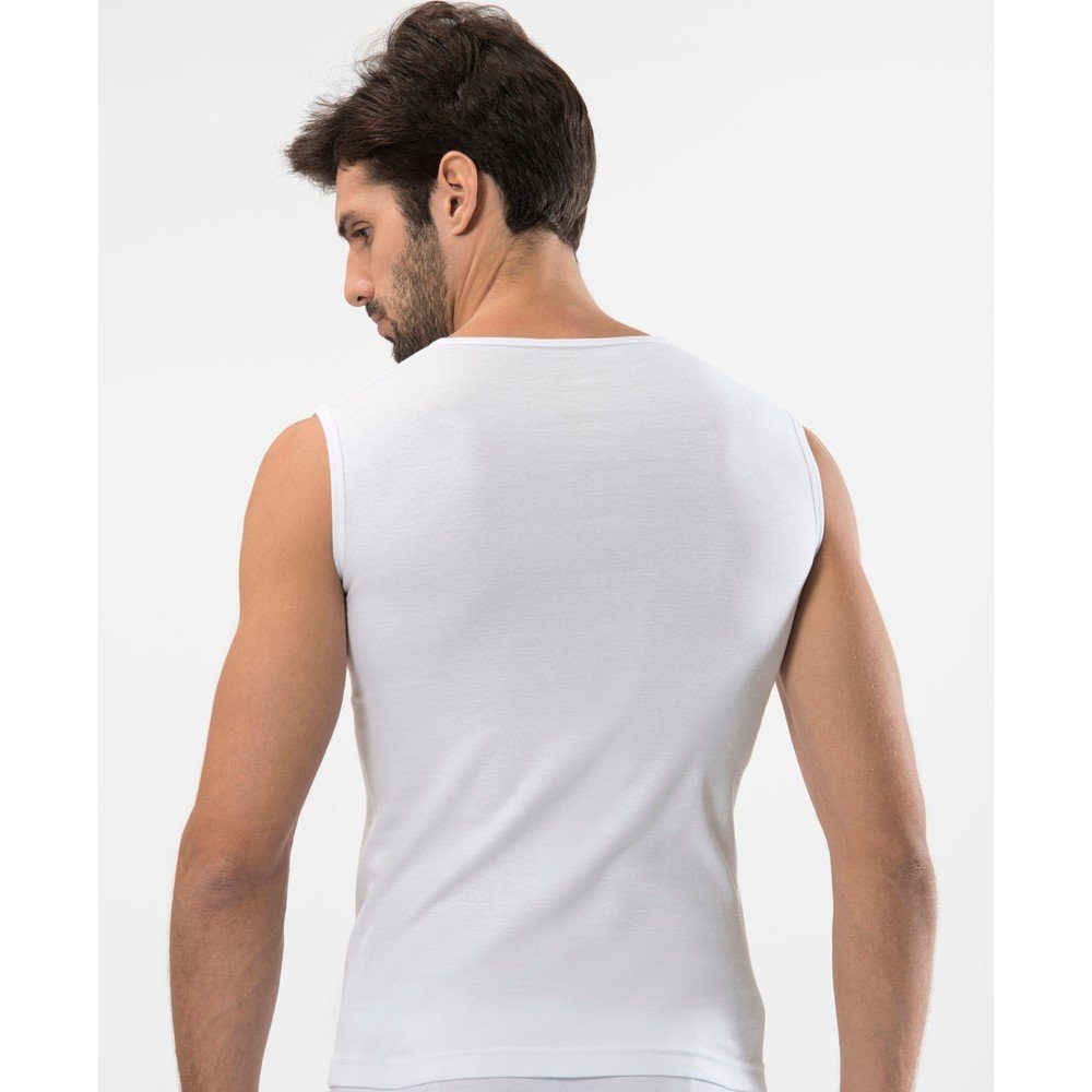 Baumwolle Ärmellos aus Creation Unterhemd Selef T-Shirt Unterhemd Set 2er Weiß Business-Sport
