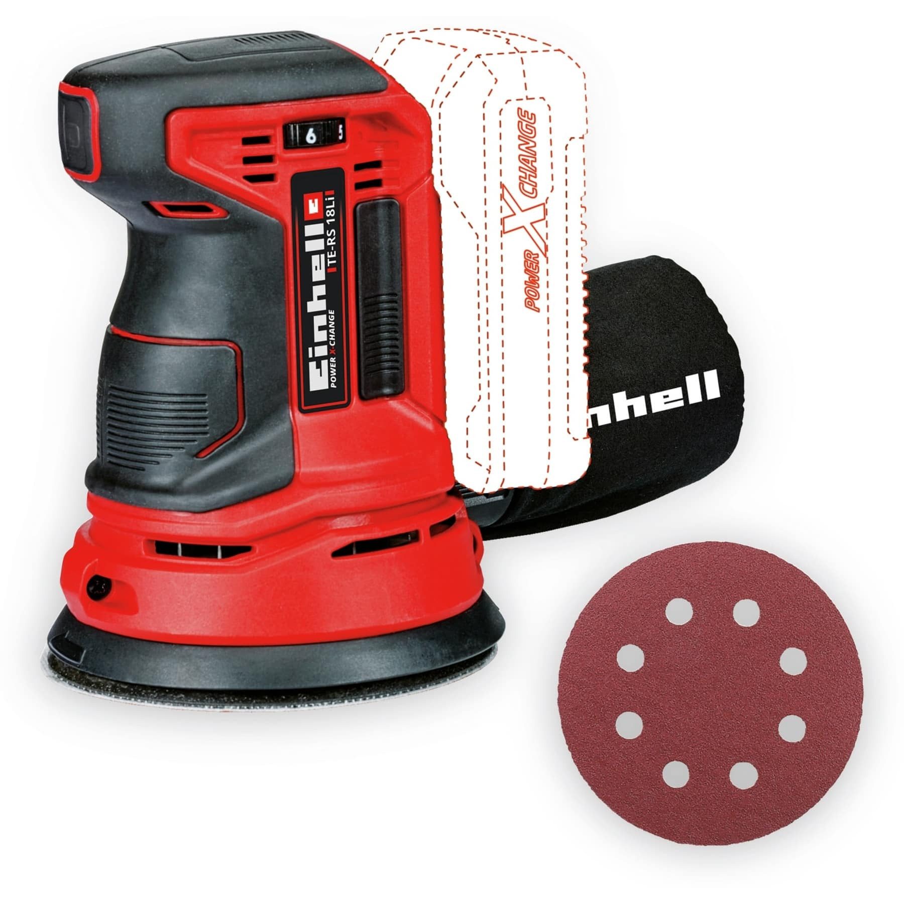 Einhell Akku-Exzenterschleifer EINHELL Akku-Exzenterschleifer TE-RS 18 Li Kit (1x 4,0 Ah)