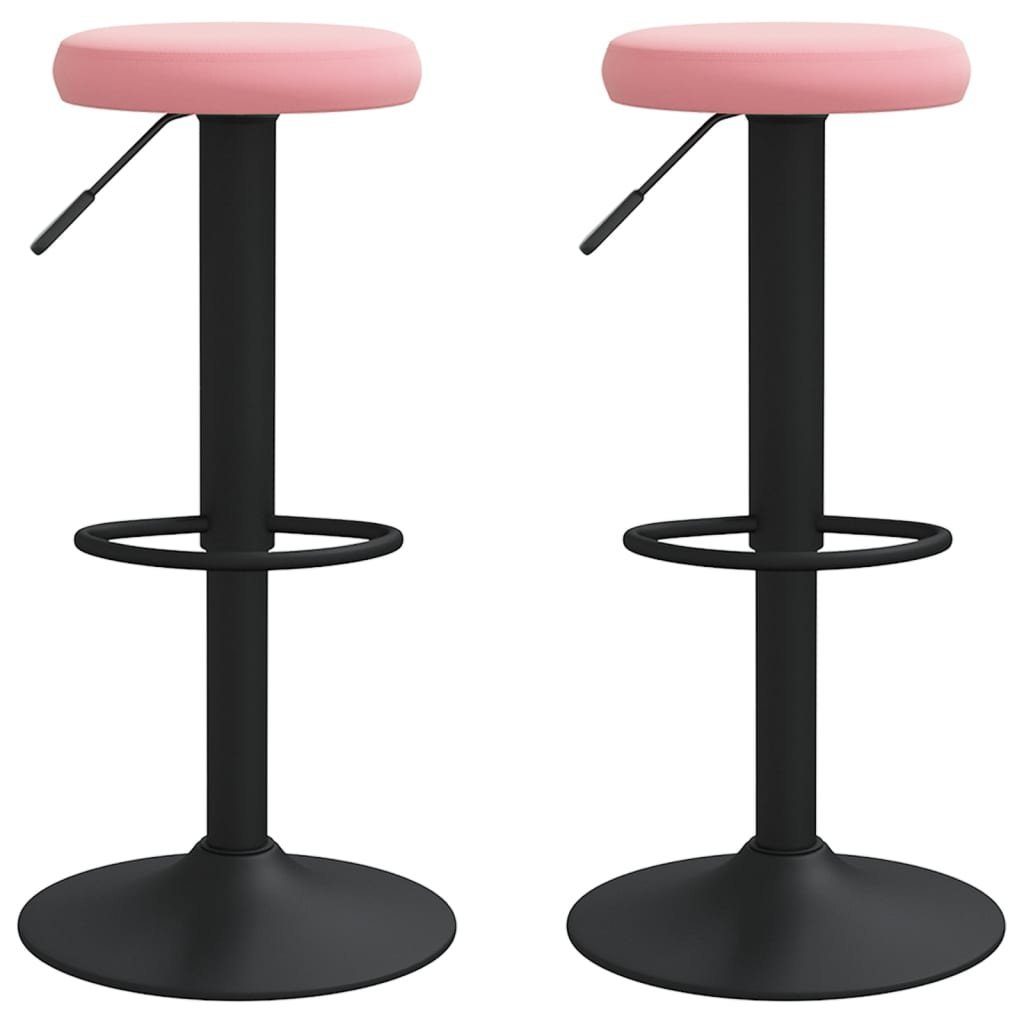 vidaXL Barhocker Barhocker 2 Stk. Rosa Samt (2 St)