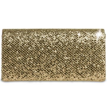 Caspar Clutch TA342 Damen kleine elegante Glitzer Tasche Abendtasche