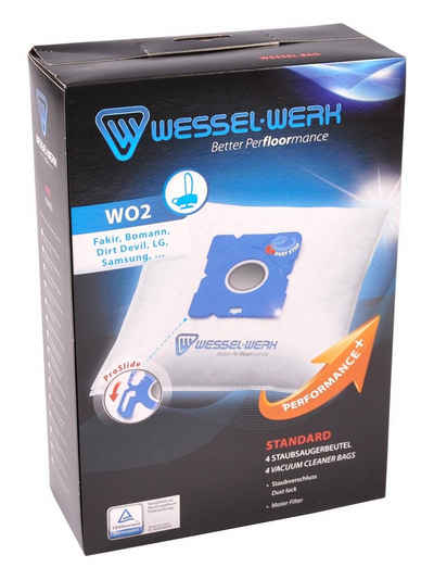 Wessel-Werk Staubsaugerbeutel 4 x,WO2 = Swirl Y101/Y201 Staubsaugerbeutel für Dirt Devil Samsung AEG