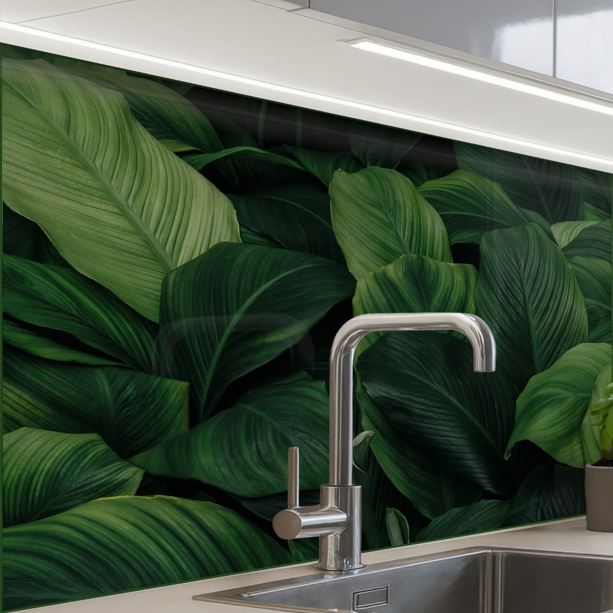 KitchenYeah Küchenrückwand selbstklebend Natur - Tropisch - Blätter - Grün, günstig online kaufen