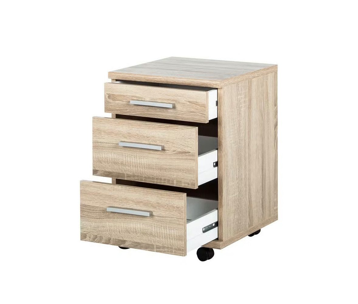 BEGA OFFICE Büromöbel-Set Office Line in Eiche Sonoma kombiniert mit Weiß oder Eiche Sonoma, (Komplett Set, 9-tlg., verschiedene Zusammenstellungen wählbar), MDF strapazierfähig langlebig