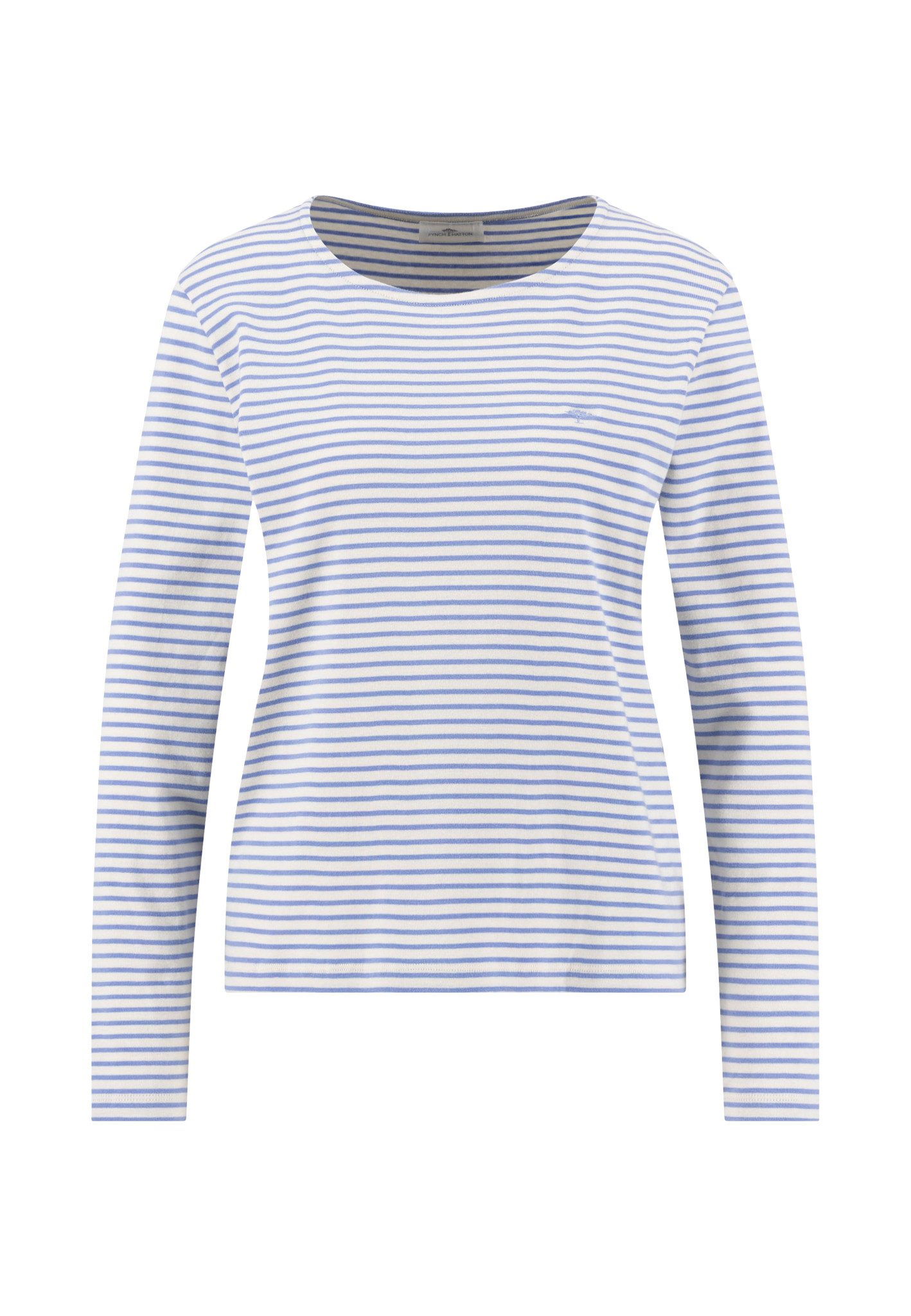 FYNCH-HATTON 3/4-Arm-Shirt Baumwollshirt mit Streifen - Regular Fit