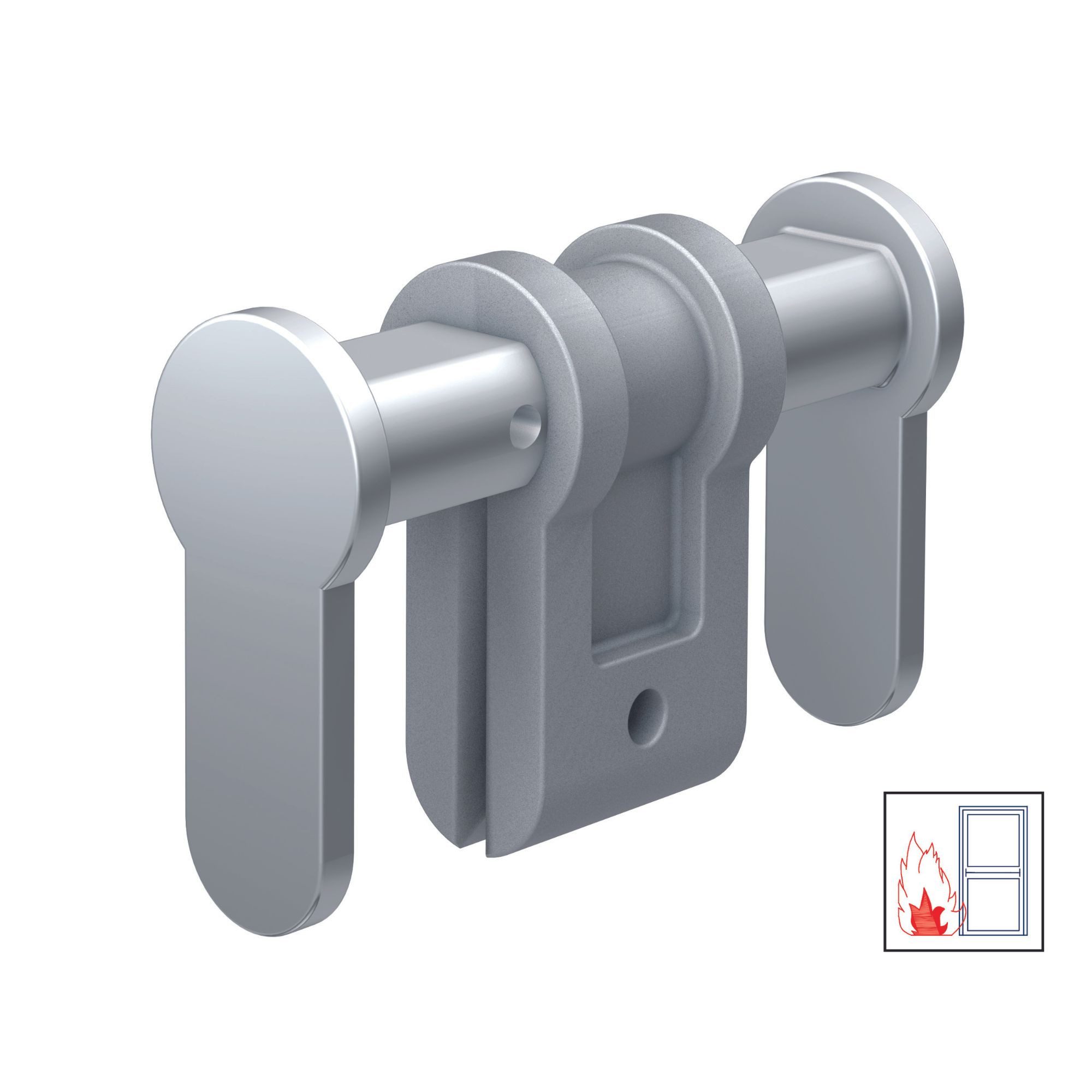 BASI Profilzylinder Universal-Blindzylinder, (Packung, 1-St), für Türstärken 50 - 84 mm geeignet, matt vernickelt, T90 FH-Türen