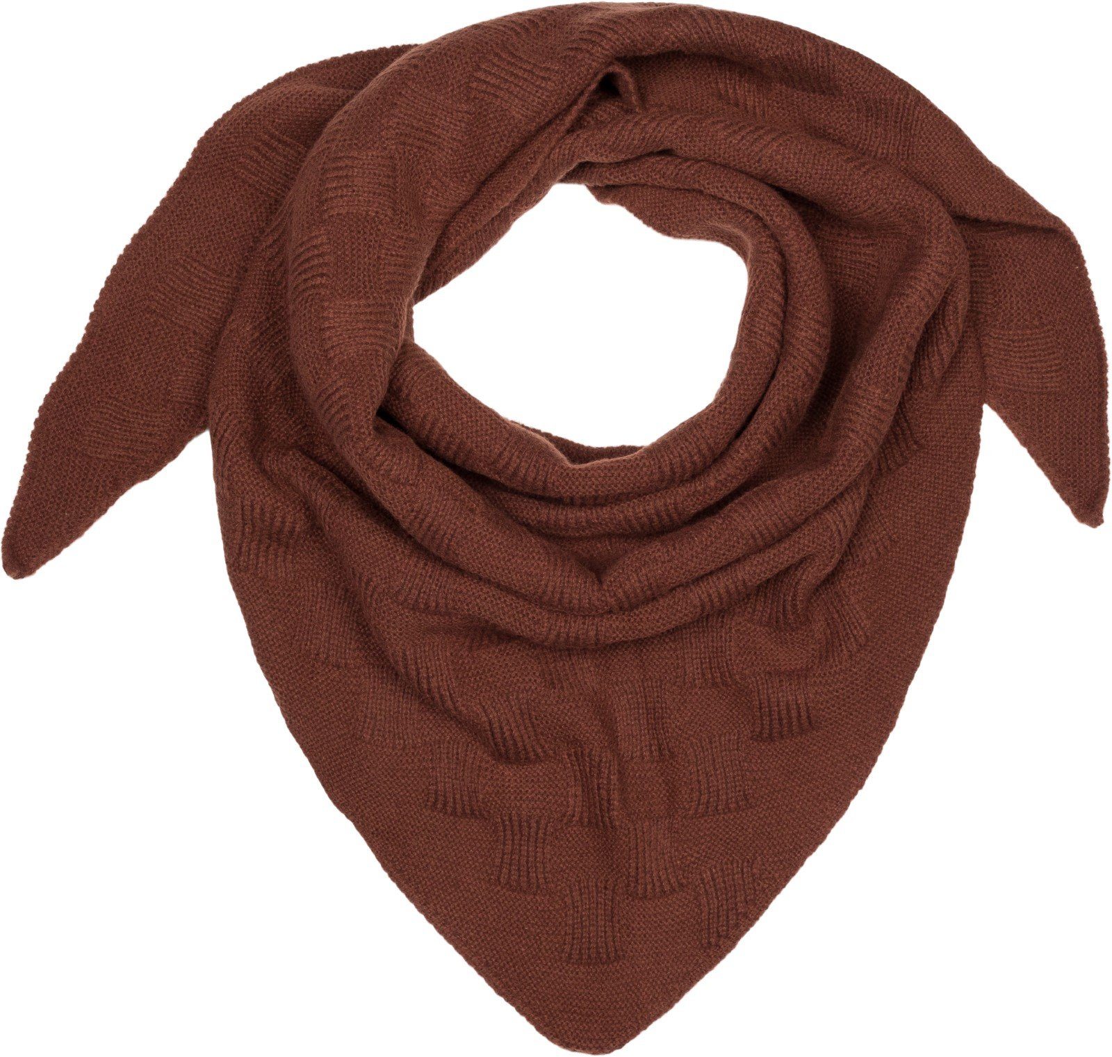 styleBREAKER Strickschal Strick Dreiecktuch Schachbrett Strickmuster, (1-St)