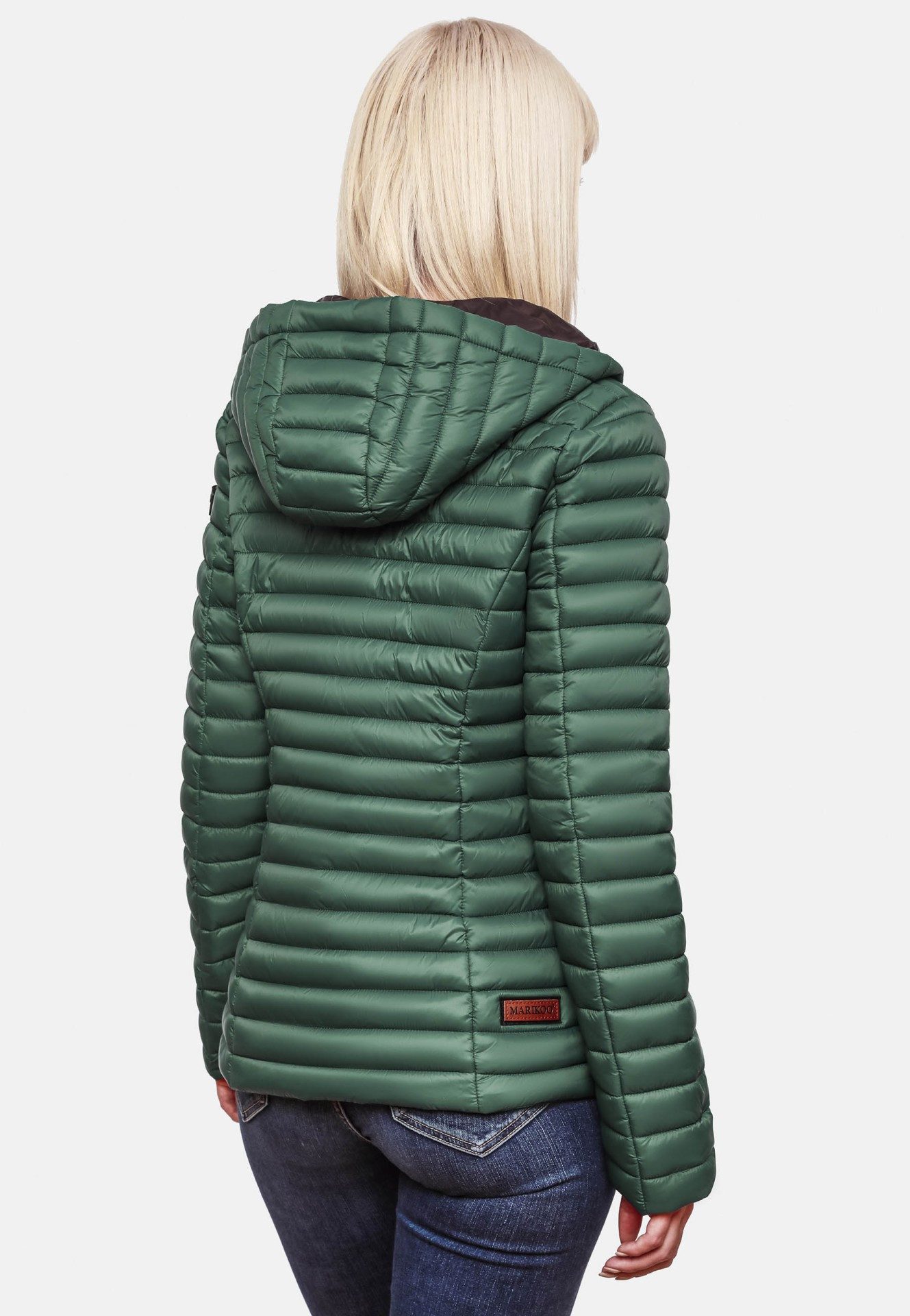 Marikoo Steppjacke Marikoo Asraa Damen Steppjacke B857 Übergangsjacke mit kontrastfarbendem Reißverschluss