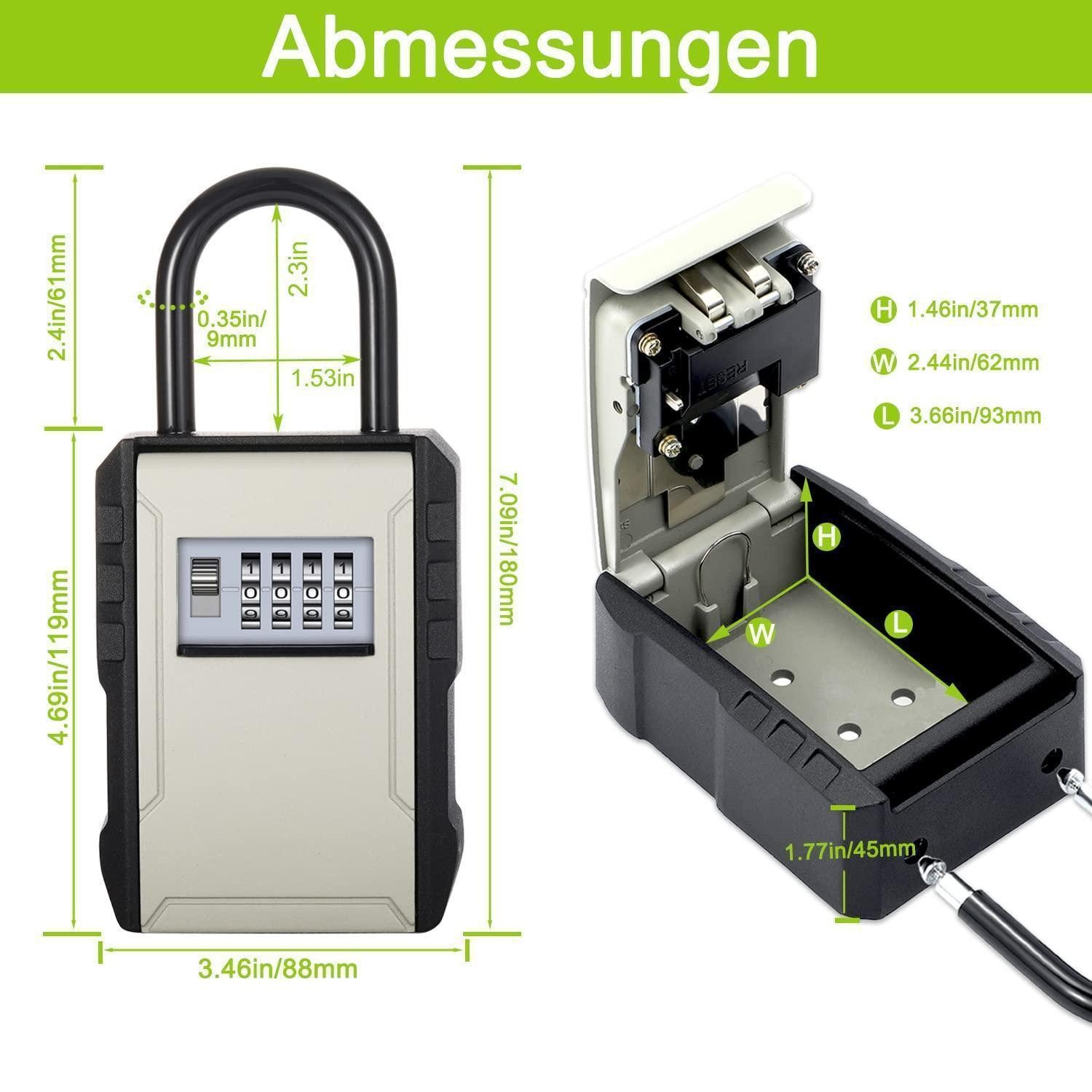 LuxusKollektion Schlüsselkasten Schlüsseltresor mit Zahlencode (1 St)