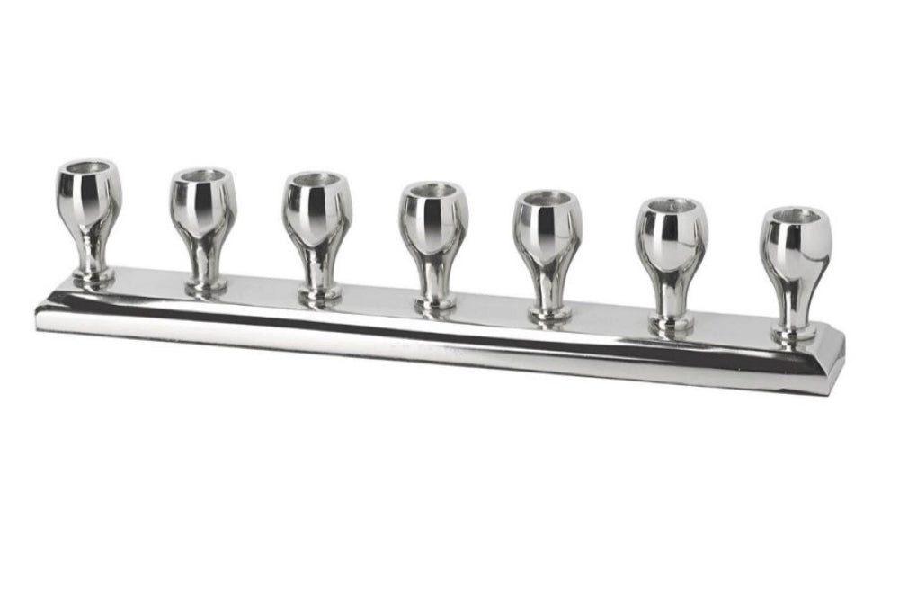 Dirk Davids Leuchten GmbH Kerzenständer Kerzenständer Alu poliert 7 Flammig 40cmx8cm