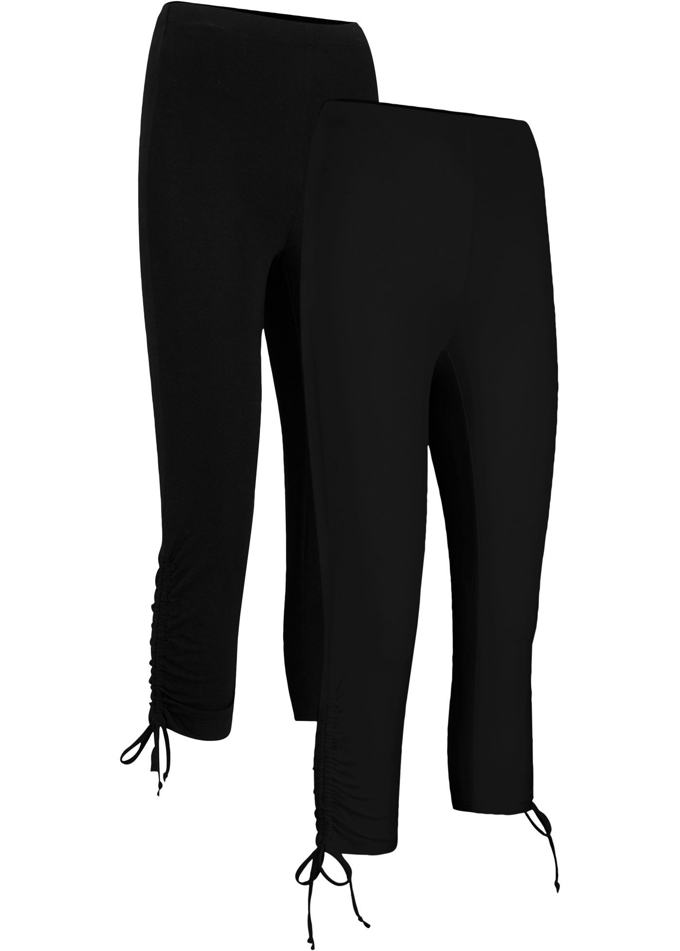 bonprix Caprileggings (Packung, 2-tlg) Skinny Fit, aus elastischem Material mit hohem Baumwollanteil