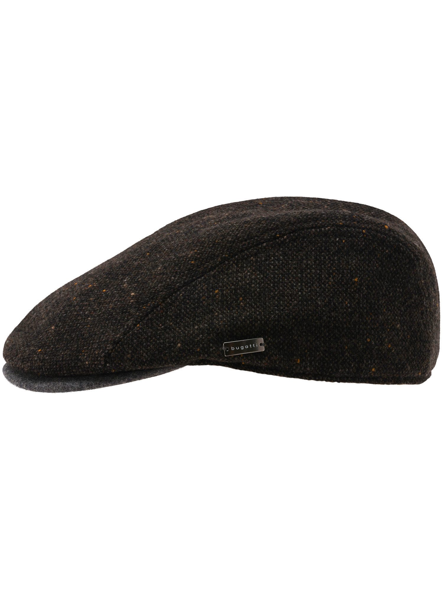 bugatti Flat Cap Winddichte bugatti Tweed-Flatcap mit Ohrenklappen