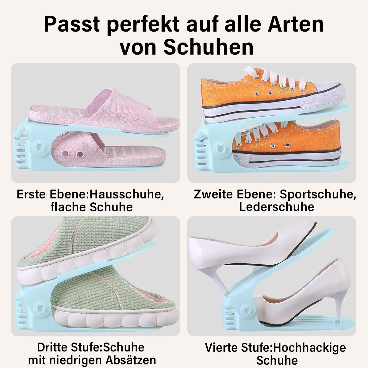 ZEUOPQ Schuhregal Einstellbare Schuhregale PP Doppellagig günstig online kaufen