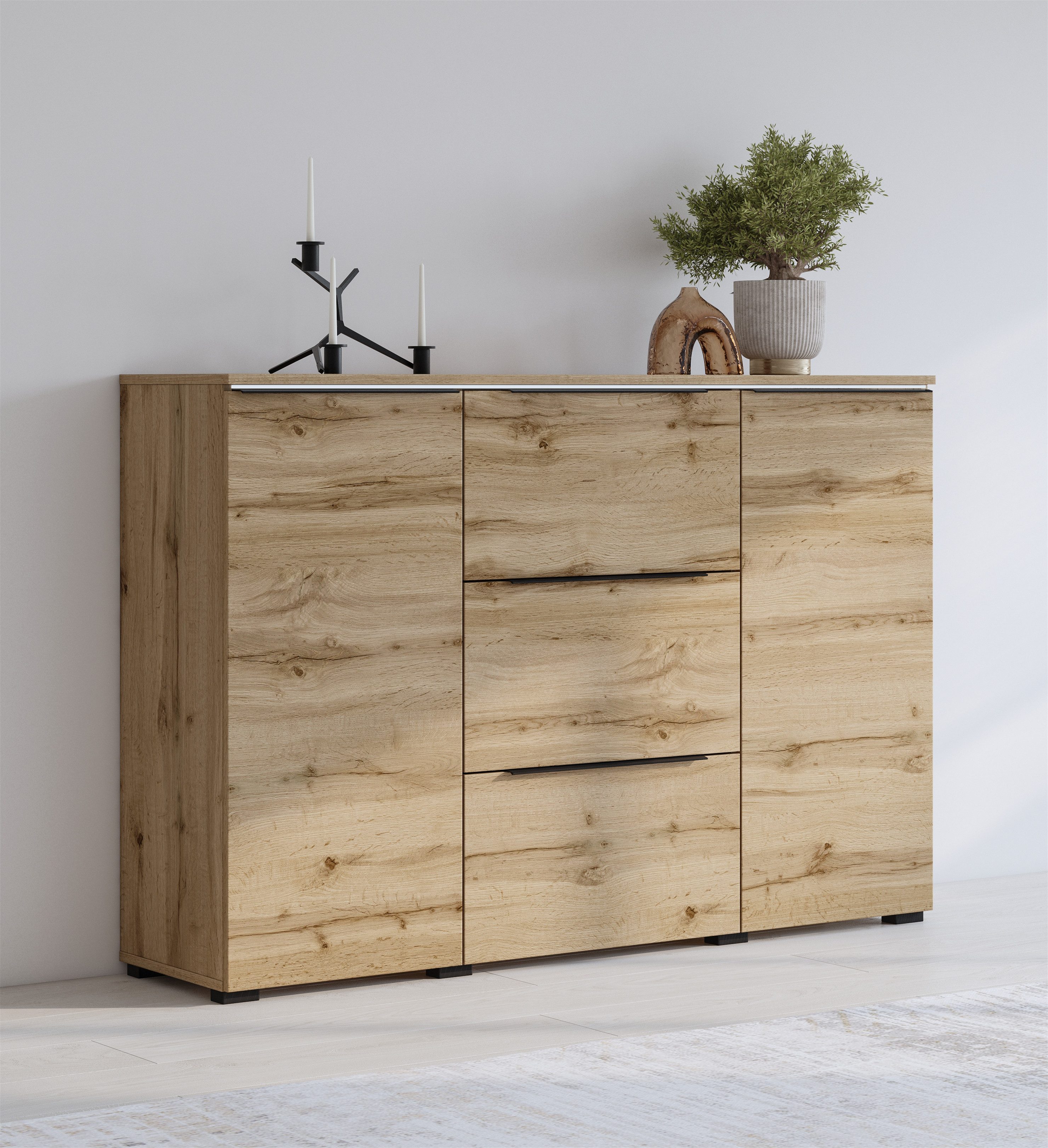 INOSIGN Sideboard Tana, Breite 132 cm, moderne Kommode 3 SK,2 Trg, Schublad günstig online kaufen